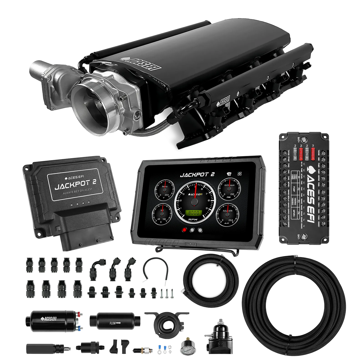 Jackpot 2 LS EFI System - Master Kit with 255 In-line Pump System w/40' PTFE Hose