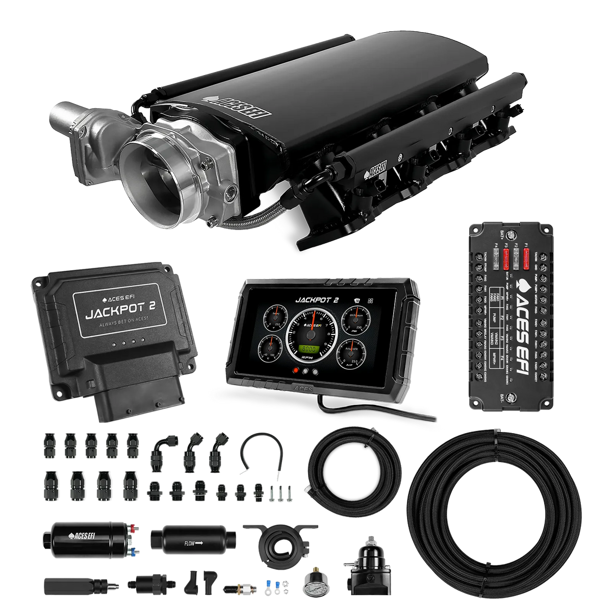 Jackpot 2 LS EFI System - Master Kit with 255 In-line Pump System w/40' PTFE Hose