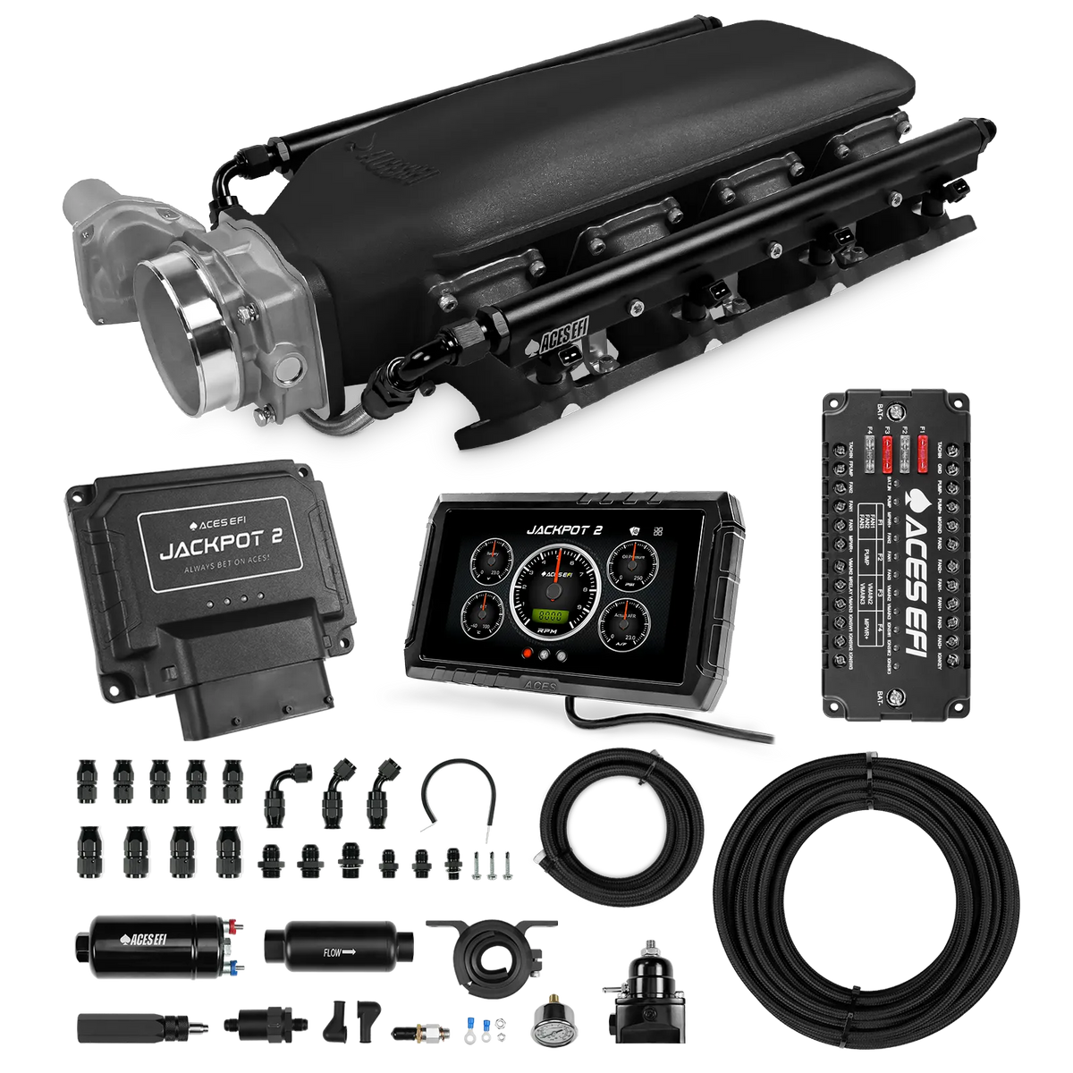 Jackpot 2 LS EFI System - Master Kit with 255 In-line Pump System w/40' PTFE Hose