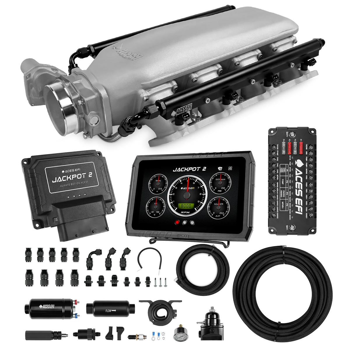 Jackpot 2 LS EFI System - Master Kit with 255 In-line Pump System w/40' PTFE Hose