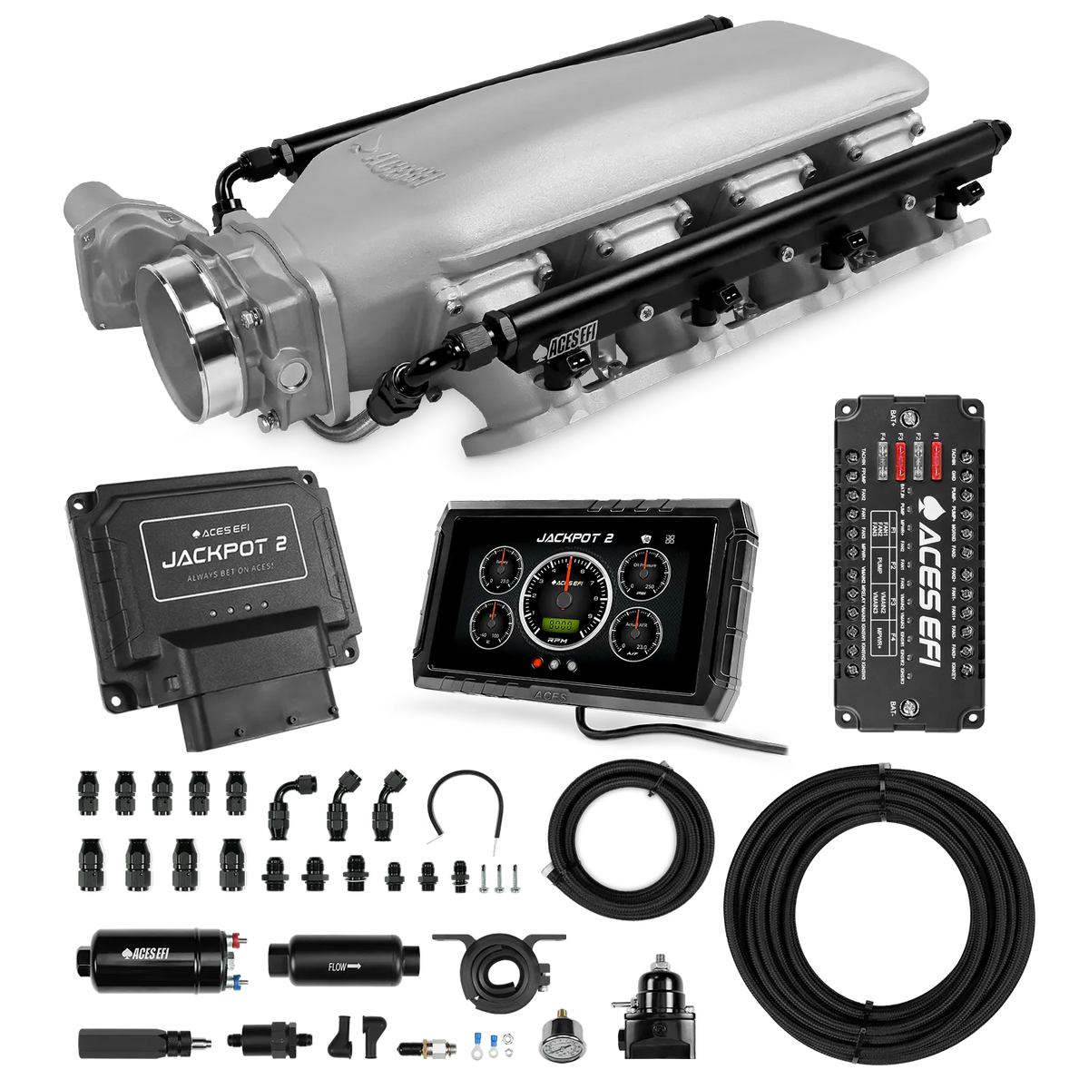Jackpot 2 LS EFI System - Master Kit with 255 In-line Pump System w/40' PTFE Hose