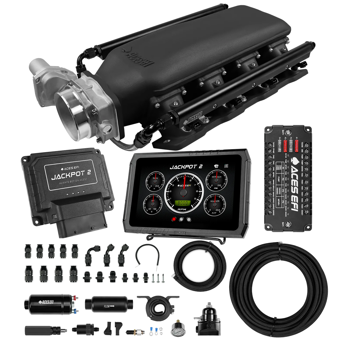 Jackpot 2 LS EFI System - Master Kit with 255 In-line Pump System w/40' PTFE Hose