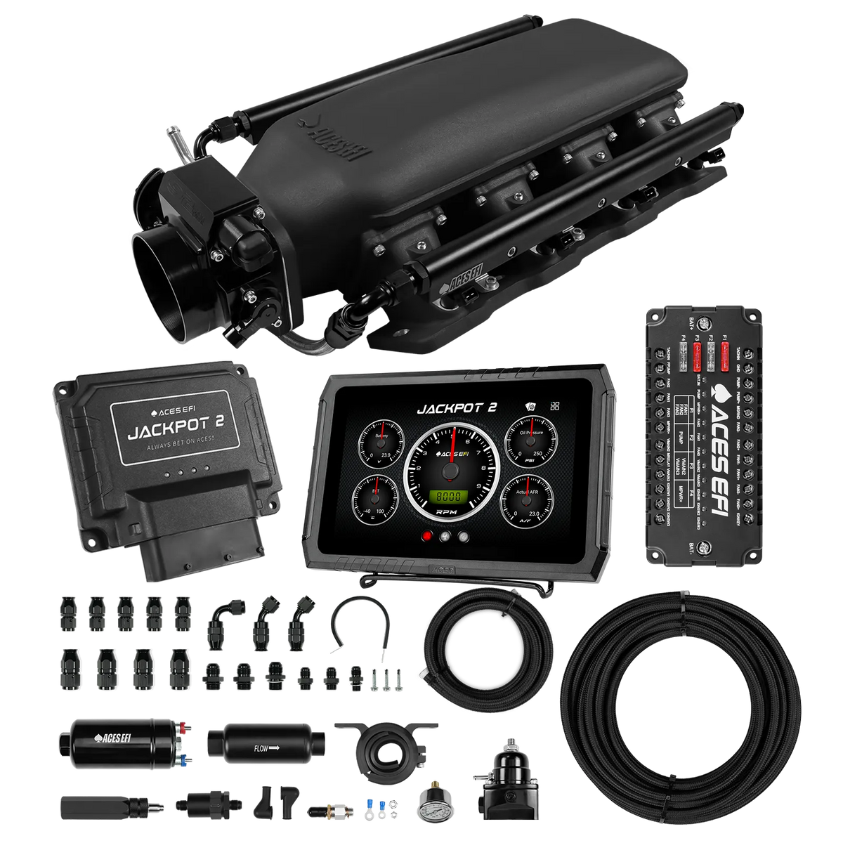 Jackpot 2 LS EFI System - Master Kit with 255 In-line Pump System w/40' PTFE Hose