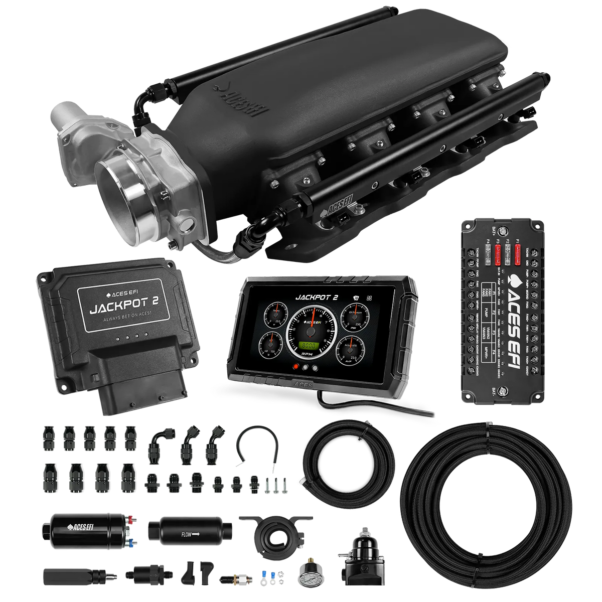 Jackpot 2 LS EFI System - Master Kit with 255 In-line Pump System w/40' PTFE Hose
