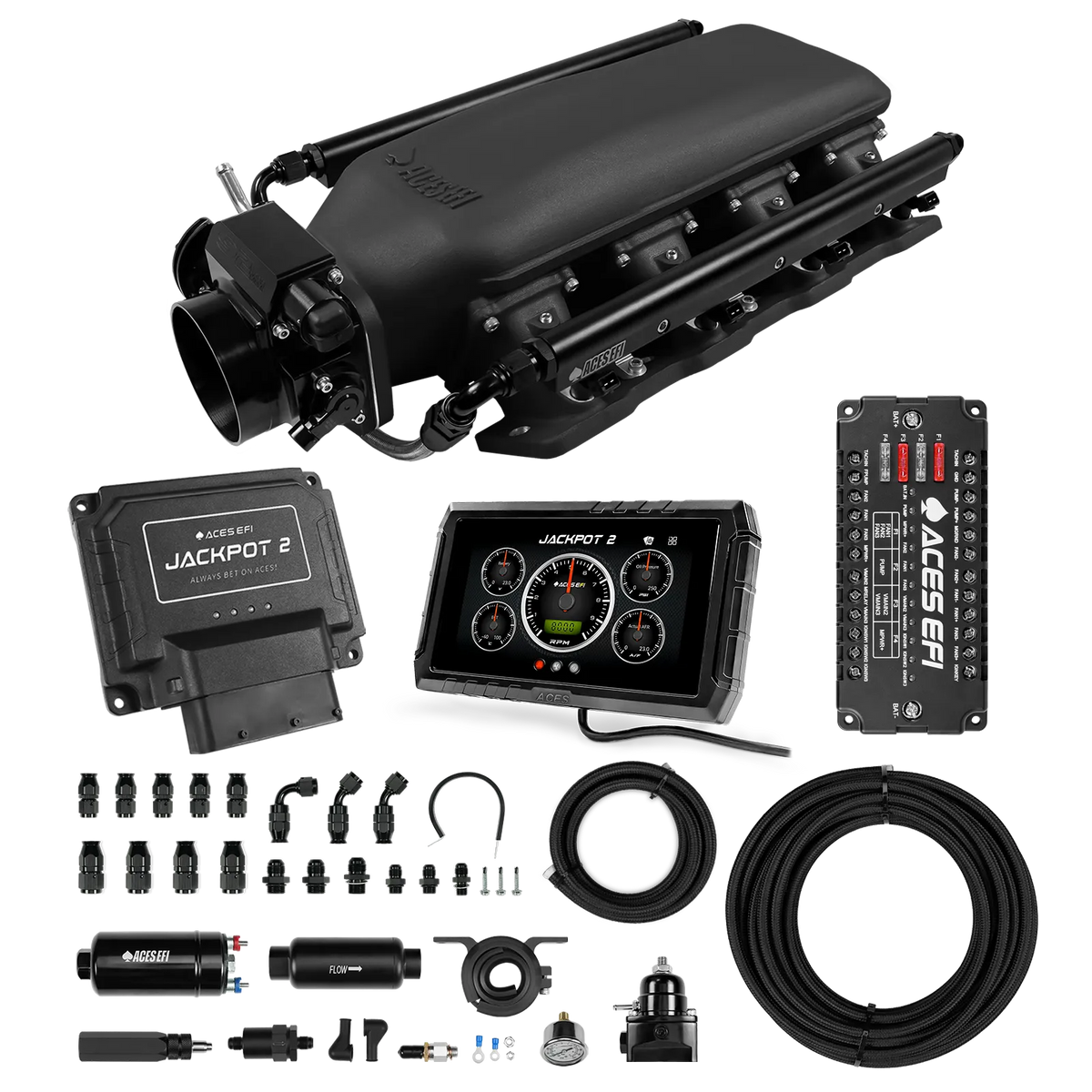 Jackpot 2 LS EFI System - Master Kit with 255 In-line Pump System w/40' PTFE Hose