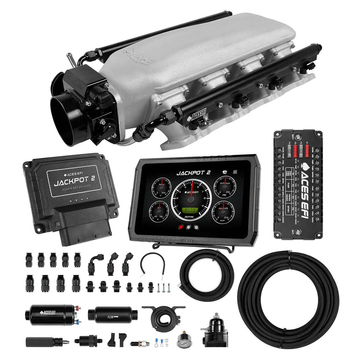 Jackpot 2 LS EFI System - Master Kit with 255 In-line Pump System w/40' PTFE Hose