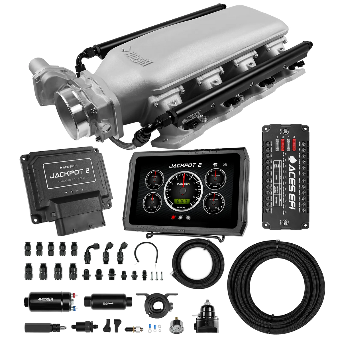 Jackpot 2 LS EFI System - Master Kit with 255 In-line Pump System w/40' PTFE Hose