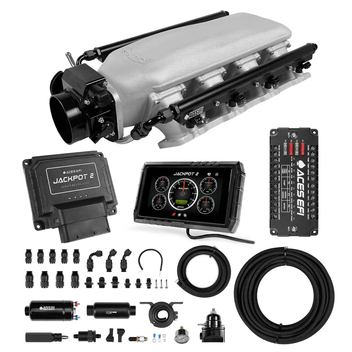 Jackpot 2 LS EFI System - Master Kit with 255 In-line Pump System w/40' PTFE Hose