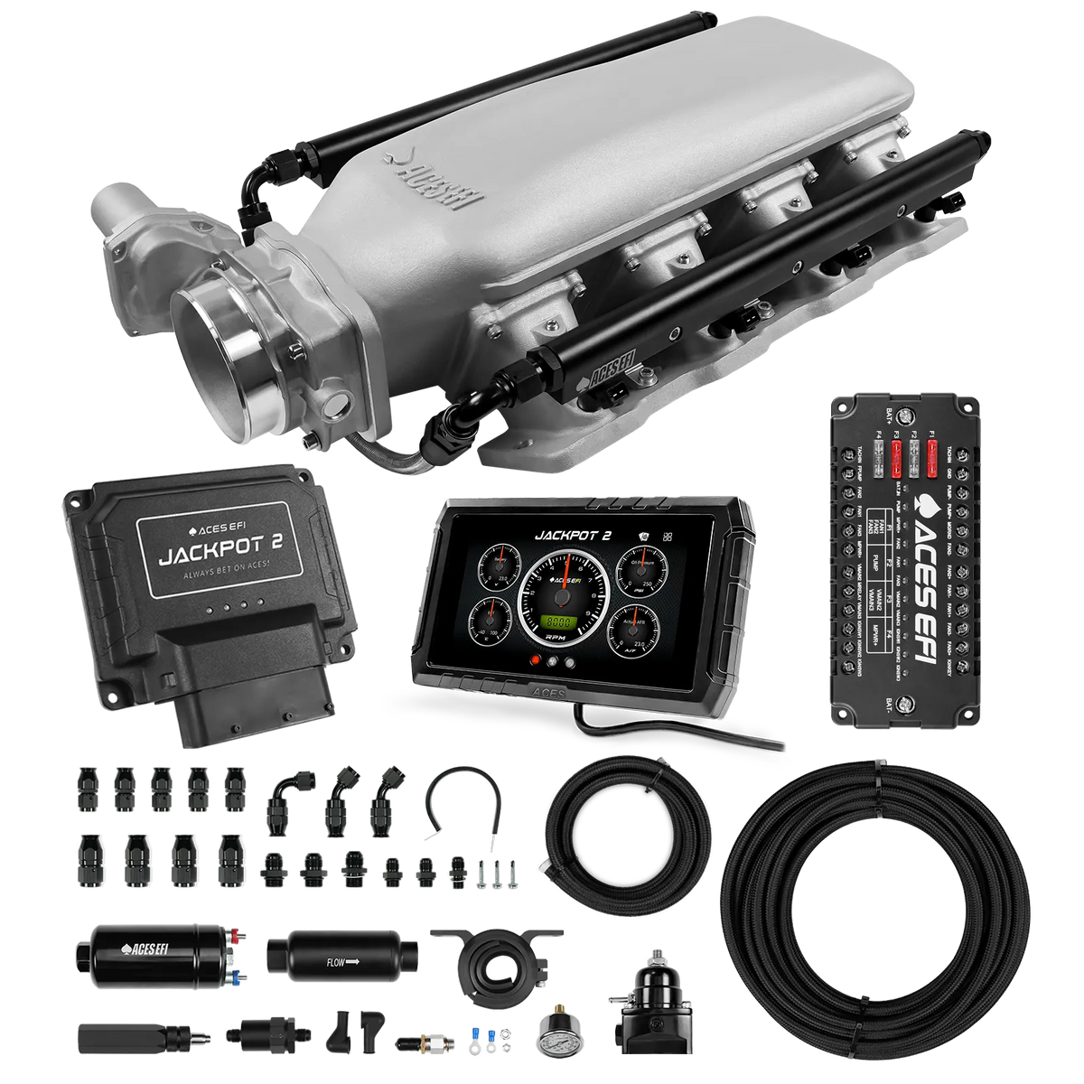 Jackpot 2 LS EFI System - Master Kit with 255 In-line Pump System w/40' PTFE Hose