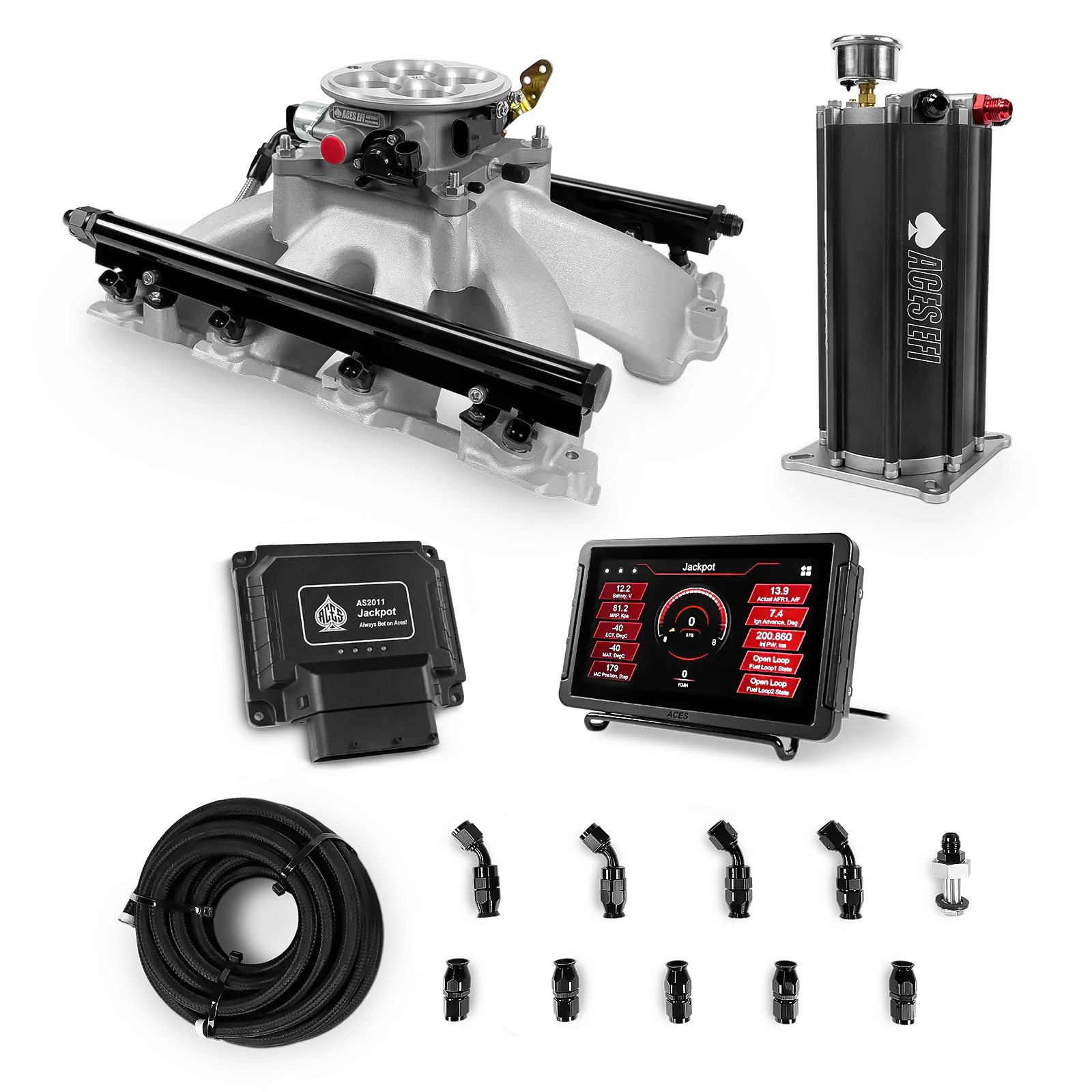 Jackpot LS EFI System - Master Kit with Command Center 2 Surge Tank