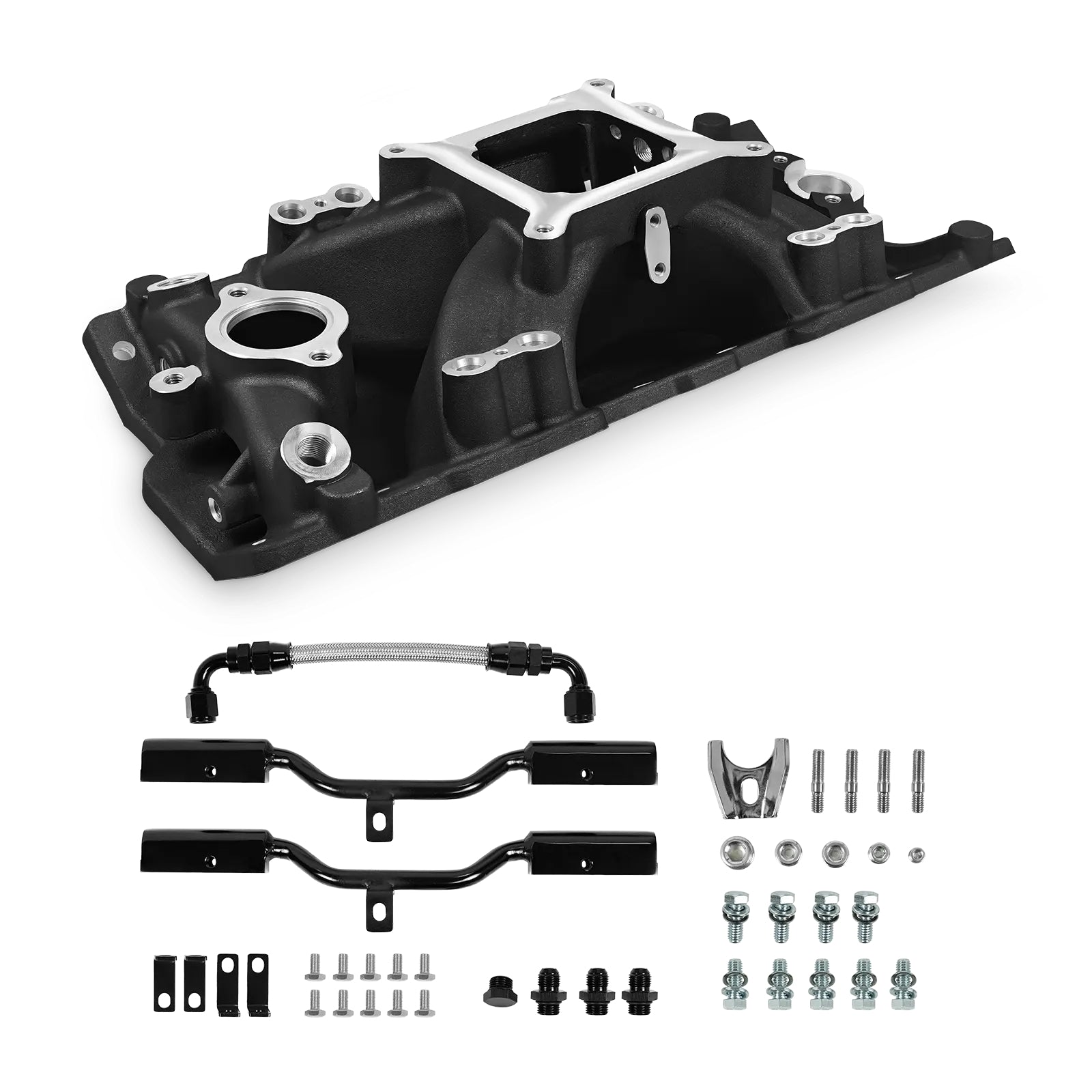 SBC 350 Multi-Port Manifold w/4150 Style Flange (uncut flange)