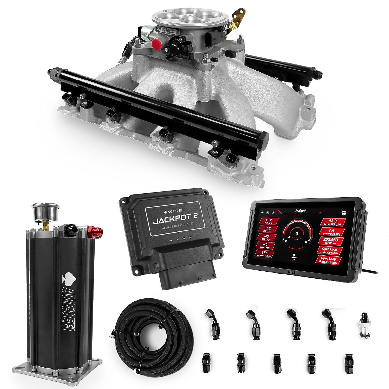 Jackpot 2 LS EFI System - Master Kit with Command Center 2 Surge Tank