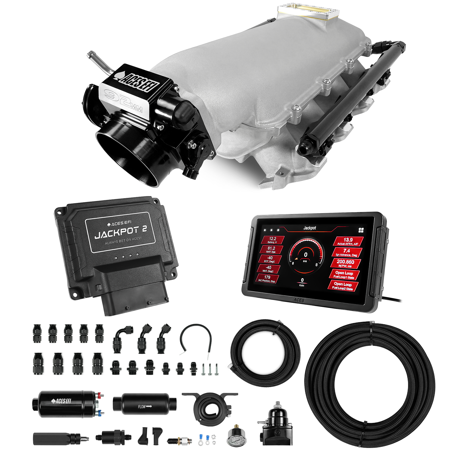 Jackpot 2 LS EFI System - Master Kit with 255 In-line Pump System w/40' PTFE Hose