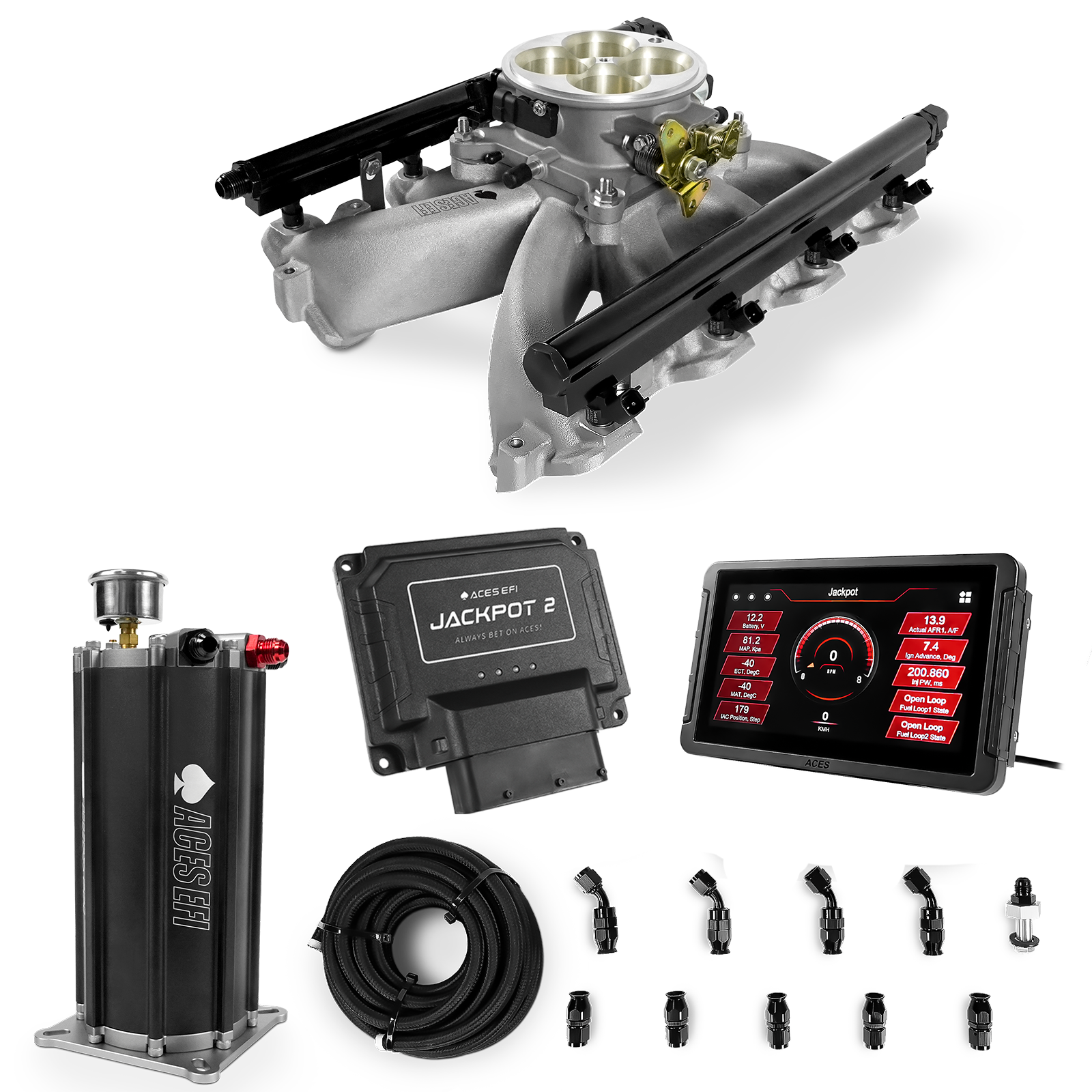 Jackpot 2 LS EFI System - Master Kit with Command Center 2 Surge Tank