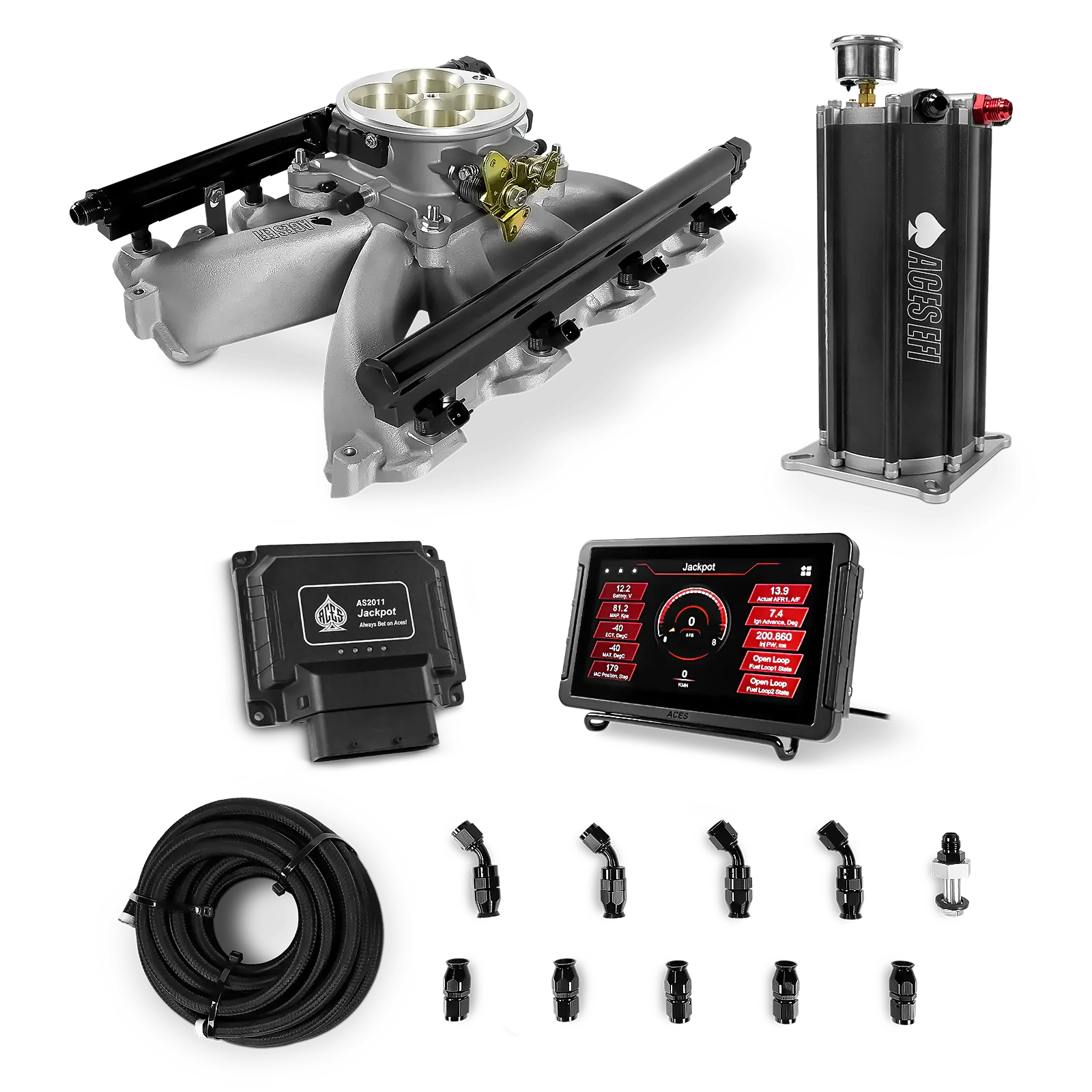 Jackpot LS EFI System - Master Kit with Command Center 2 Surge Tank