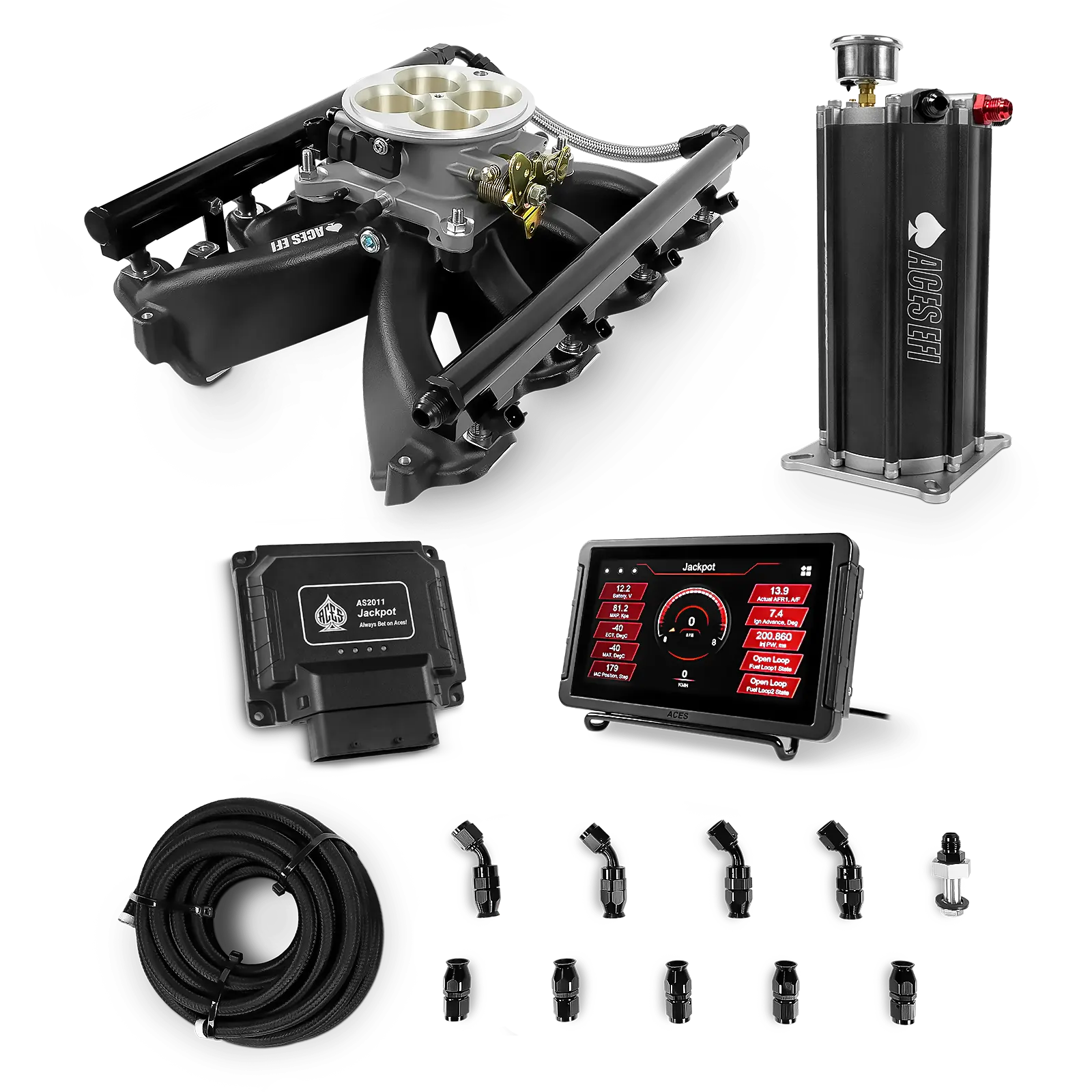 Jackpot LS EFI System - Master Kit with Command Center 2 Surge Tank