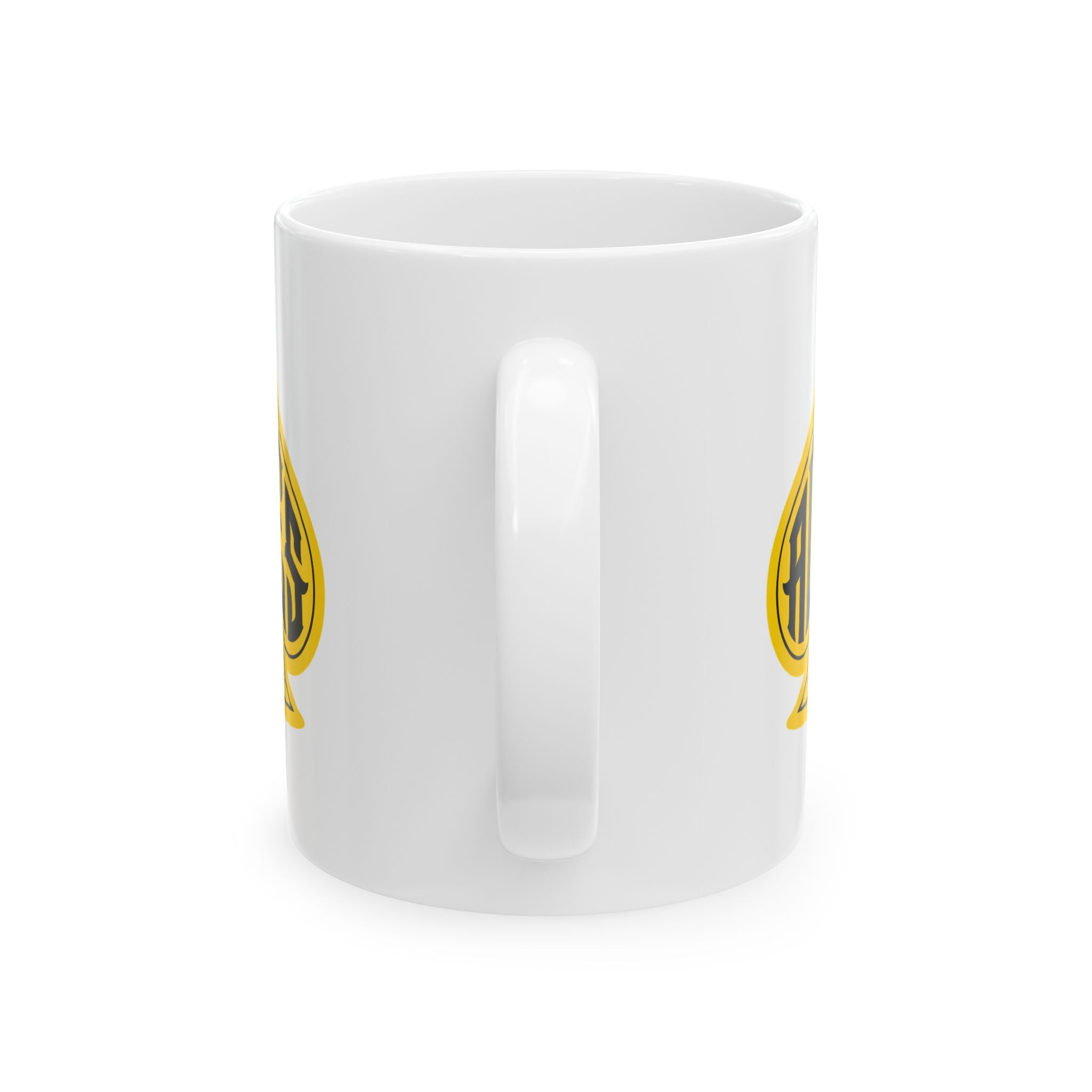 White Ceramic Mug with Spade Logo