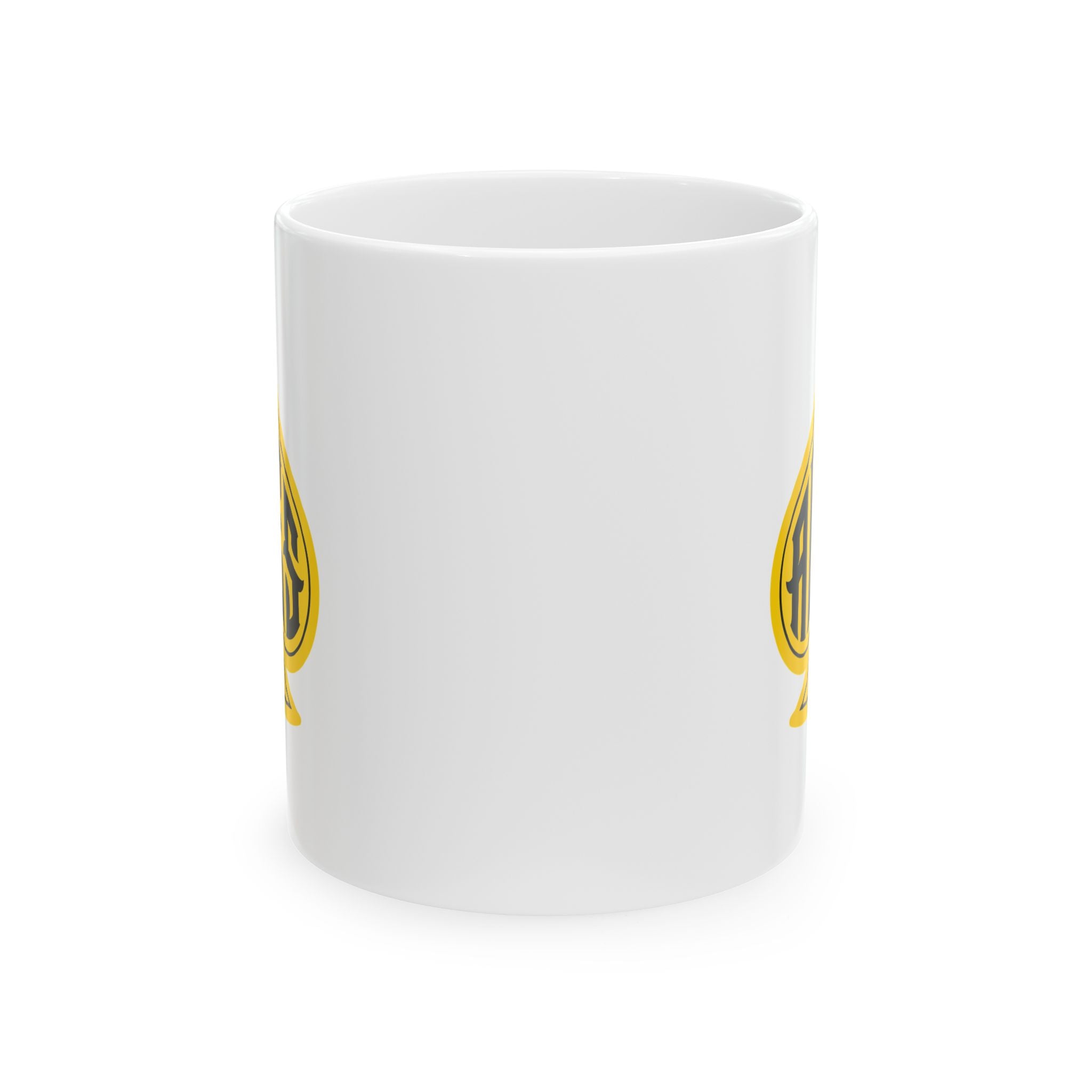 White Ceramic Mug with Spade Logo
