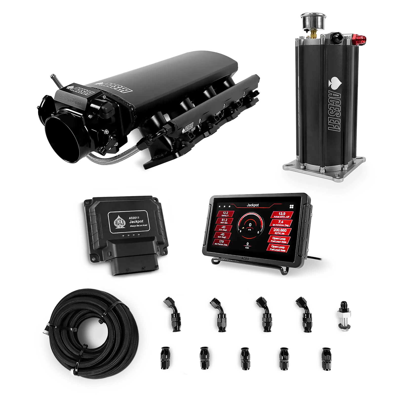 Jackpot LS EFI System - Master Kit with Command Center 2 Surge Tank