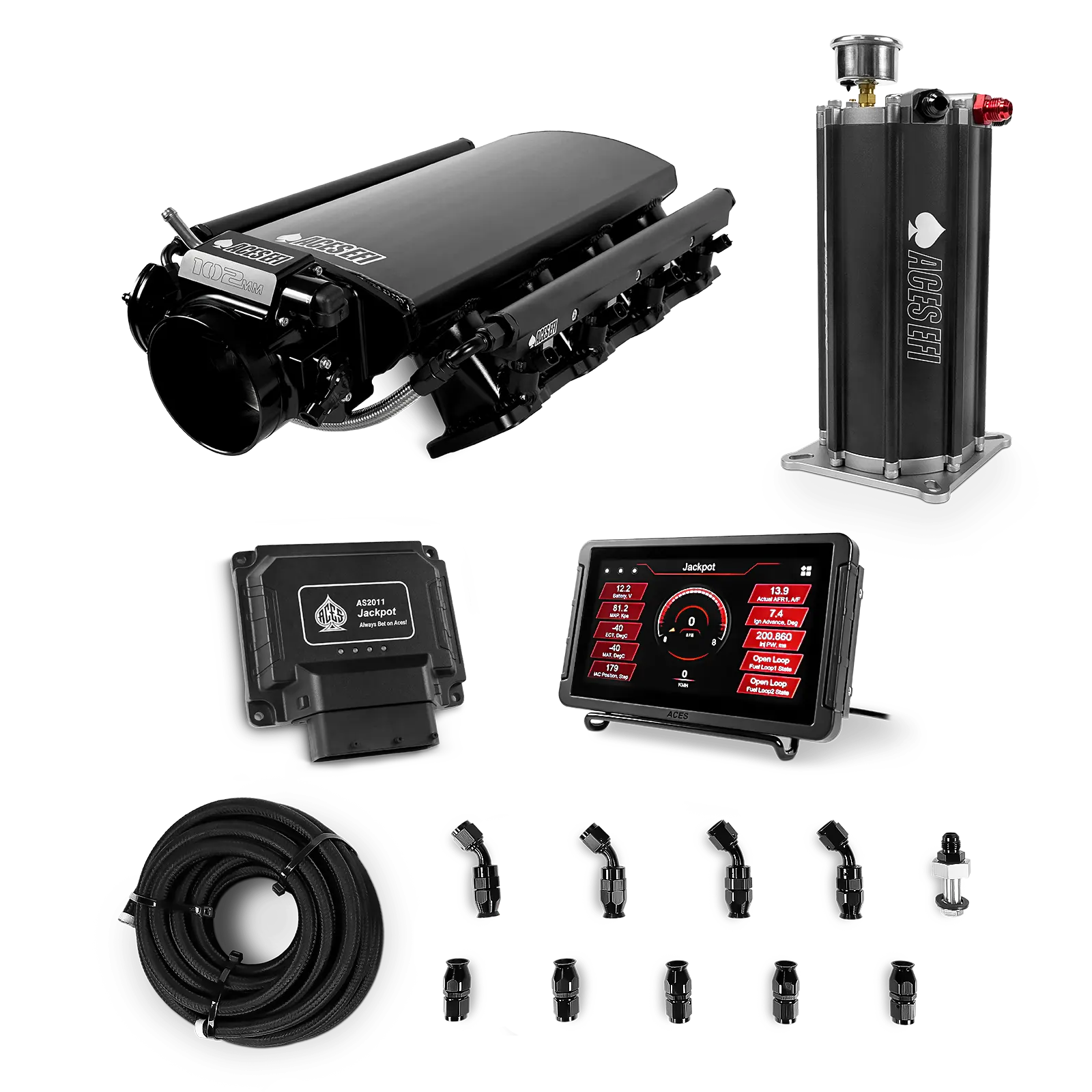 Jackpot LS EFI System - Master Kit with Command Center 2 Surge Tank