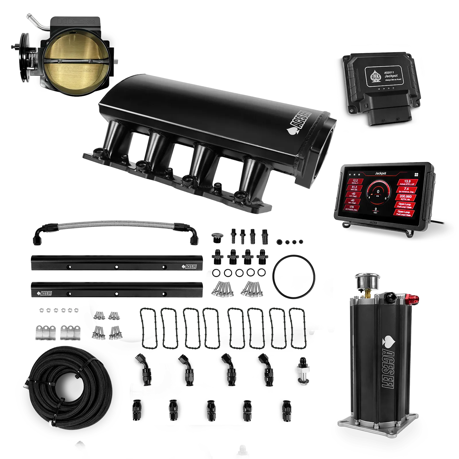 Jackpot LS EFI System - Master Kit with Command Center 2 Surge Tank