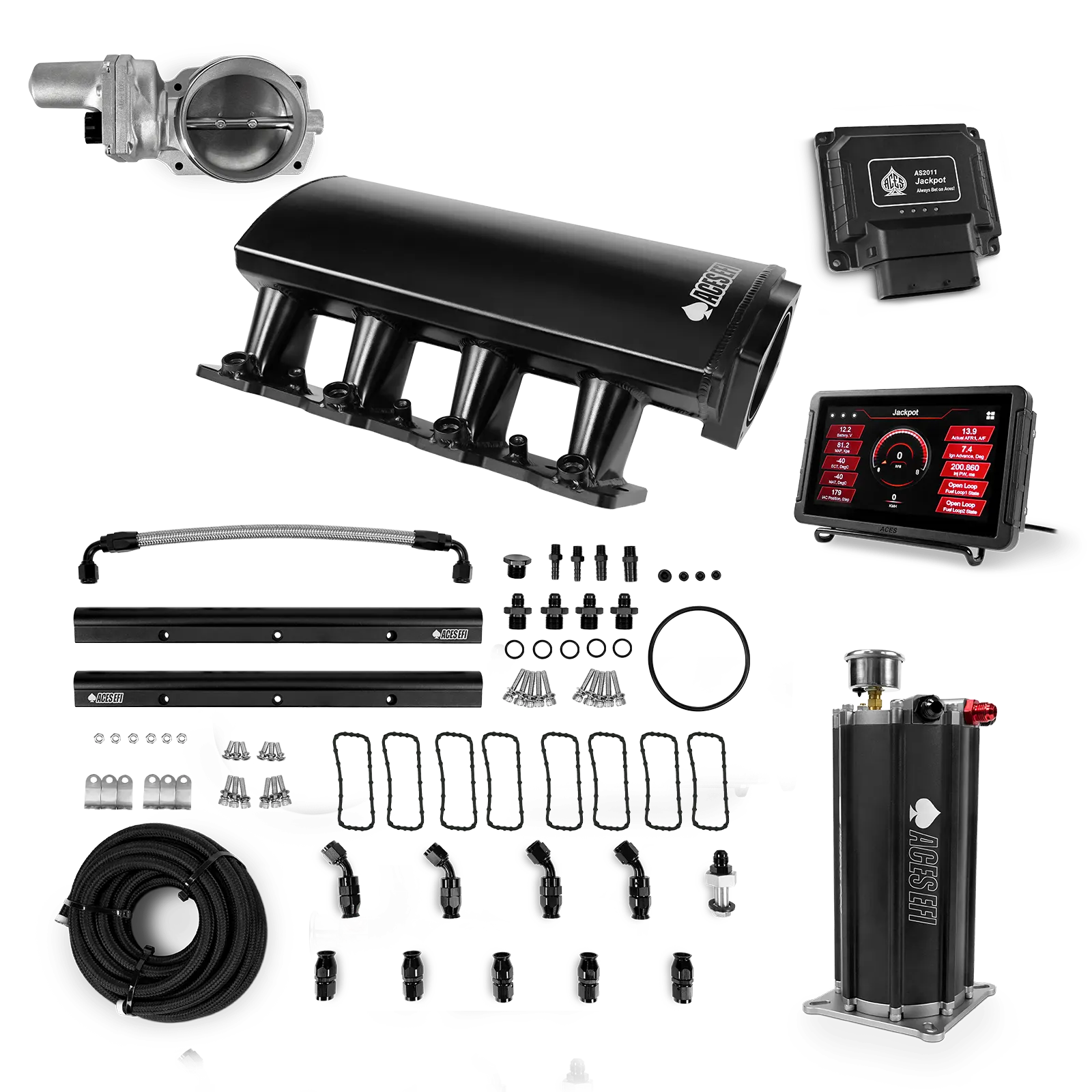 Jackpot LS EFI System - Master Kit with Command Center 2 Surge Tank