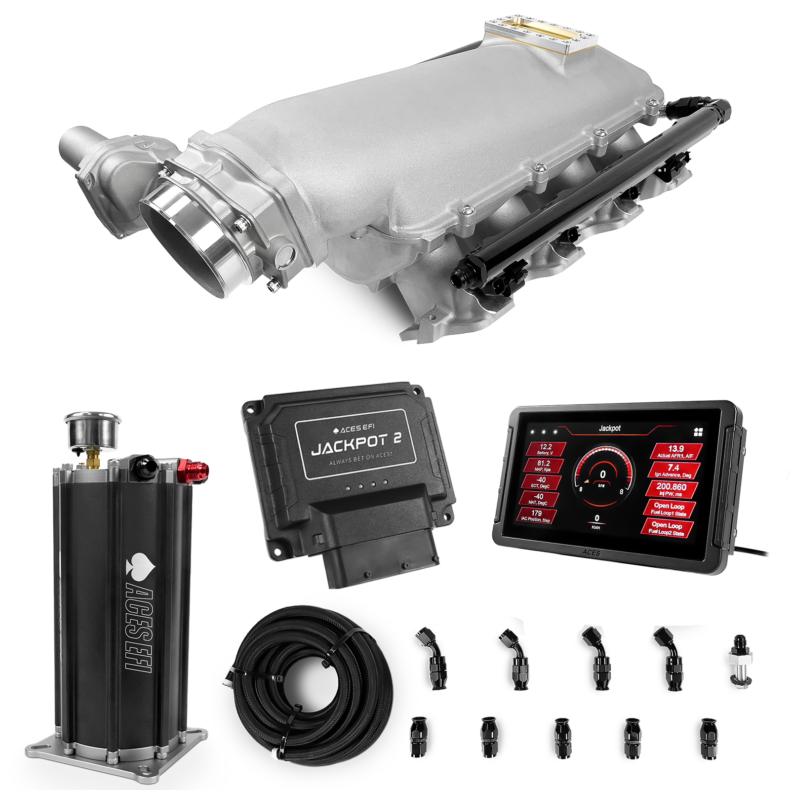 Jackpot 2 LS EFI System - Master Kit with Command Center 2 Surge Tank
