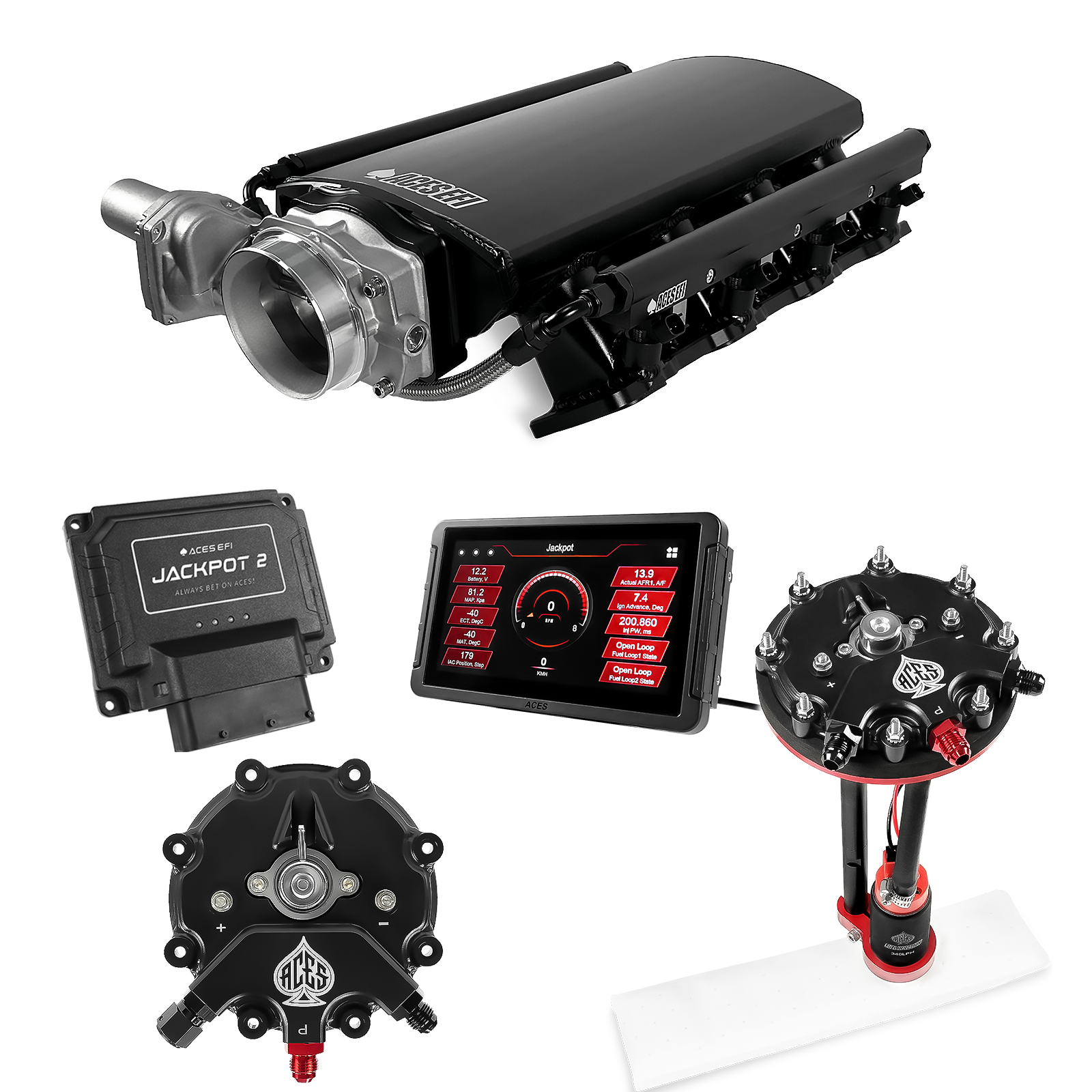 Jackpot 2 LS EFI System - Master Kit with Tank Conversion Pump Module with Internal Regulator