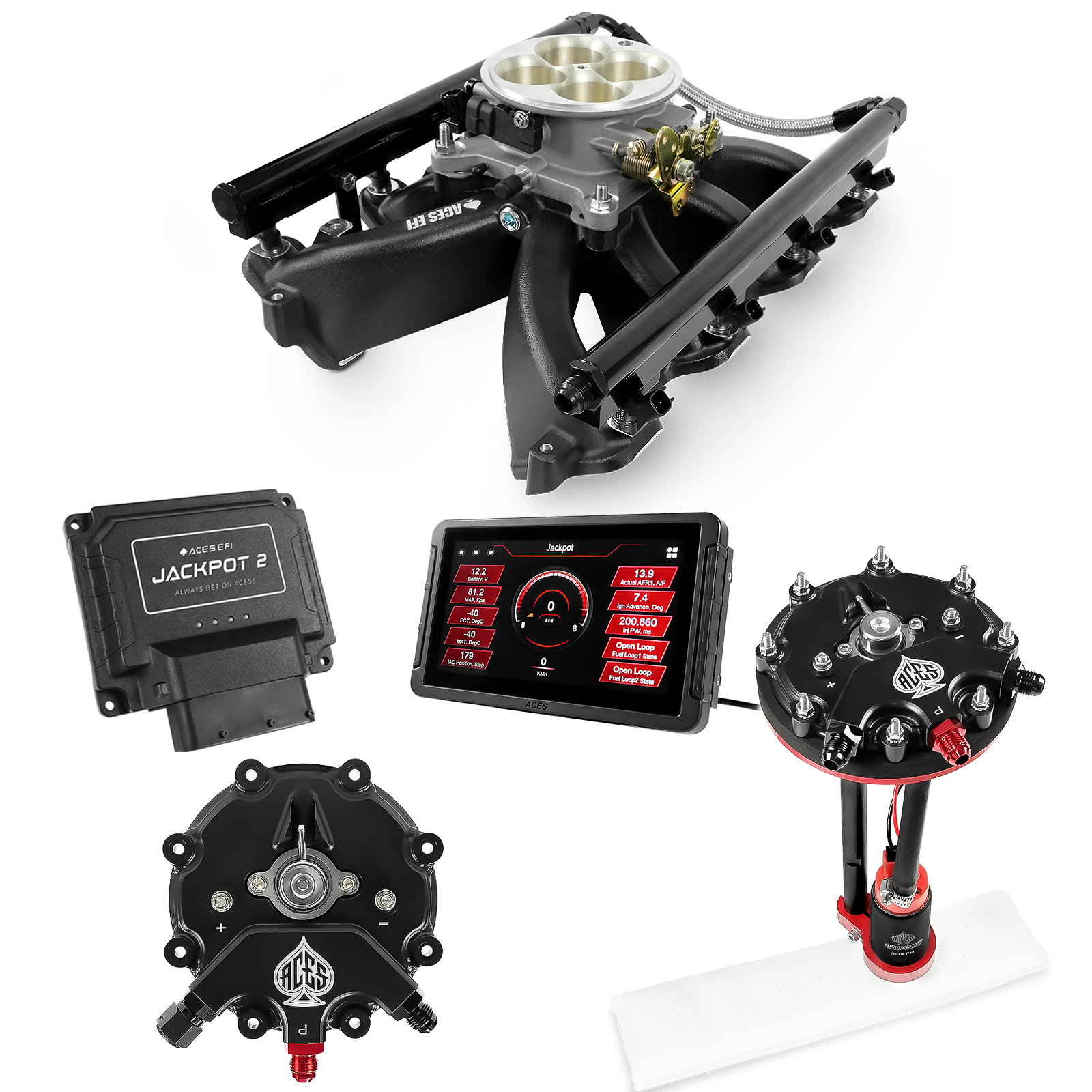 Jackpot 2 LS EFI System - Master Kit with Tank Conversion Pump Module with Internal Regulator
