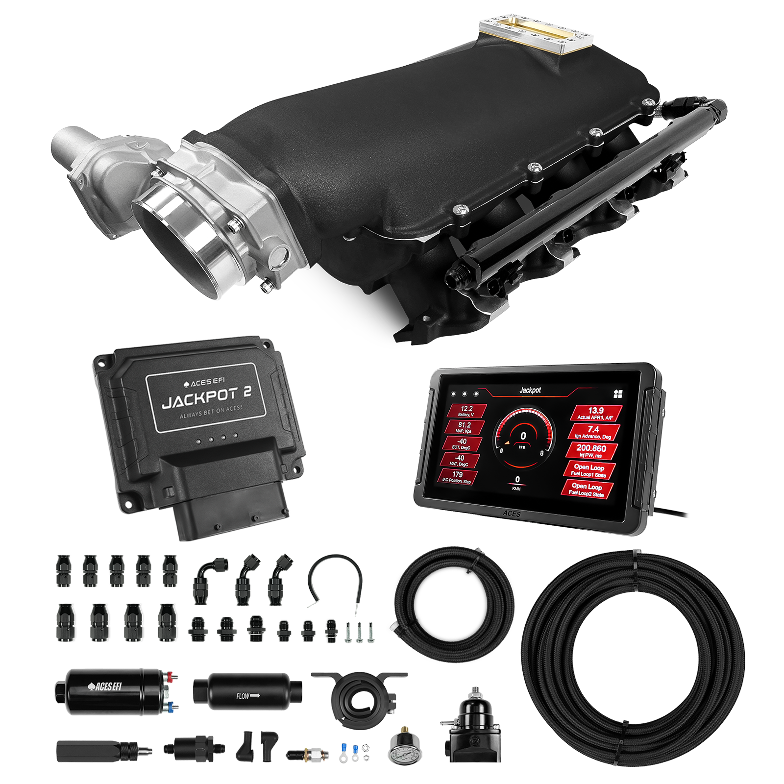 Jackpot 2 LS EFI System - Master Kit with 255 In-line Pump System w/40' PTFE Hose