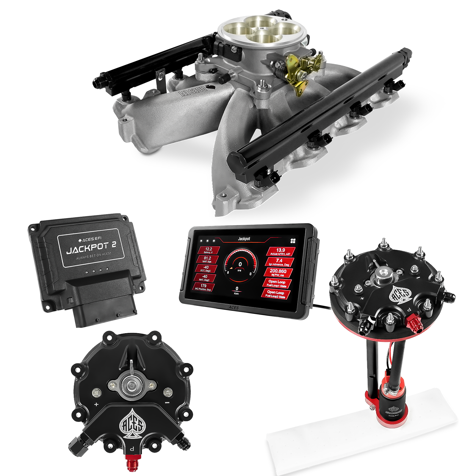 Jackpot 2 LS EFI System - Master Kit with Tank Conversion Pump Module with Internal Regulator