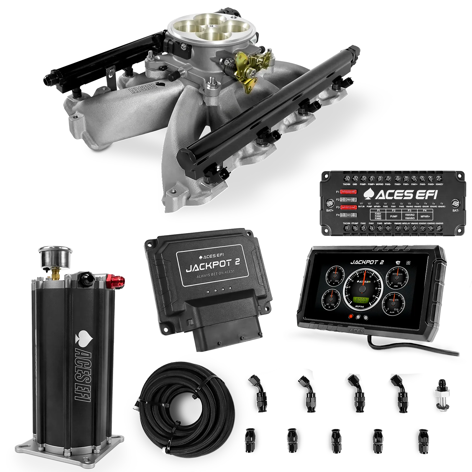Jackpot 2 LS EFI System - Master Kit with Command Center 2 Surge Tank