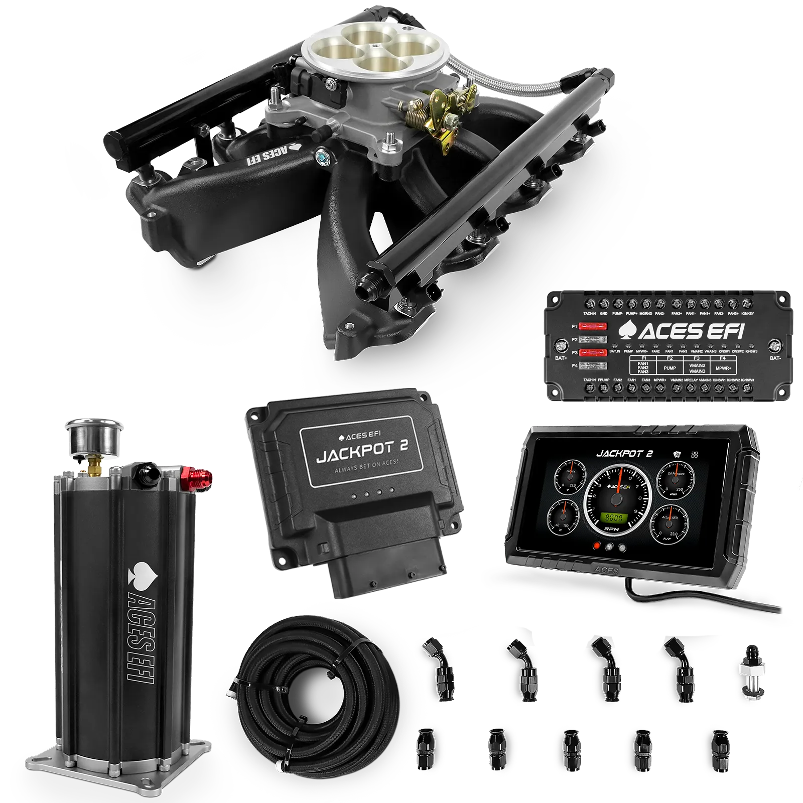 Jackpot 2 LS EFI System - Master Kit with Command Center 2 Surge Tank