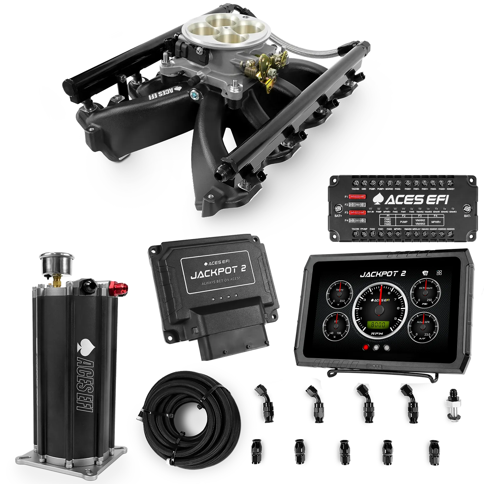 Jackpot 2 LS EFI System - Master Kit with Command Center 2 Surge Tank