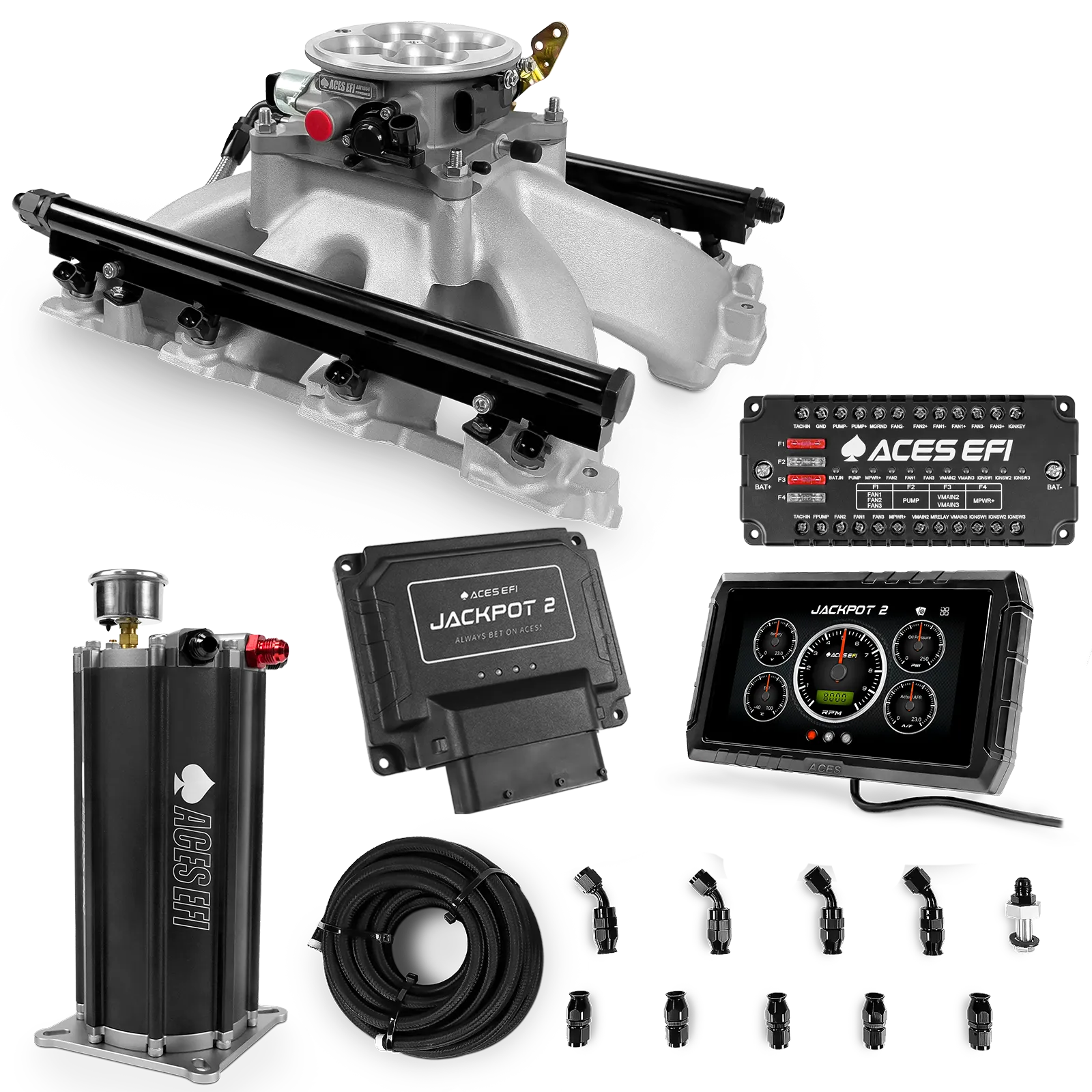 Jackpot 2 LS EFI System - Master Kit with Command Center 2 Surge Tank