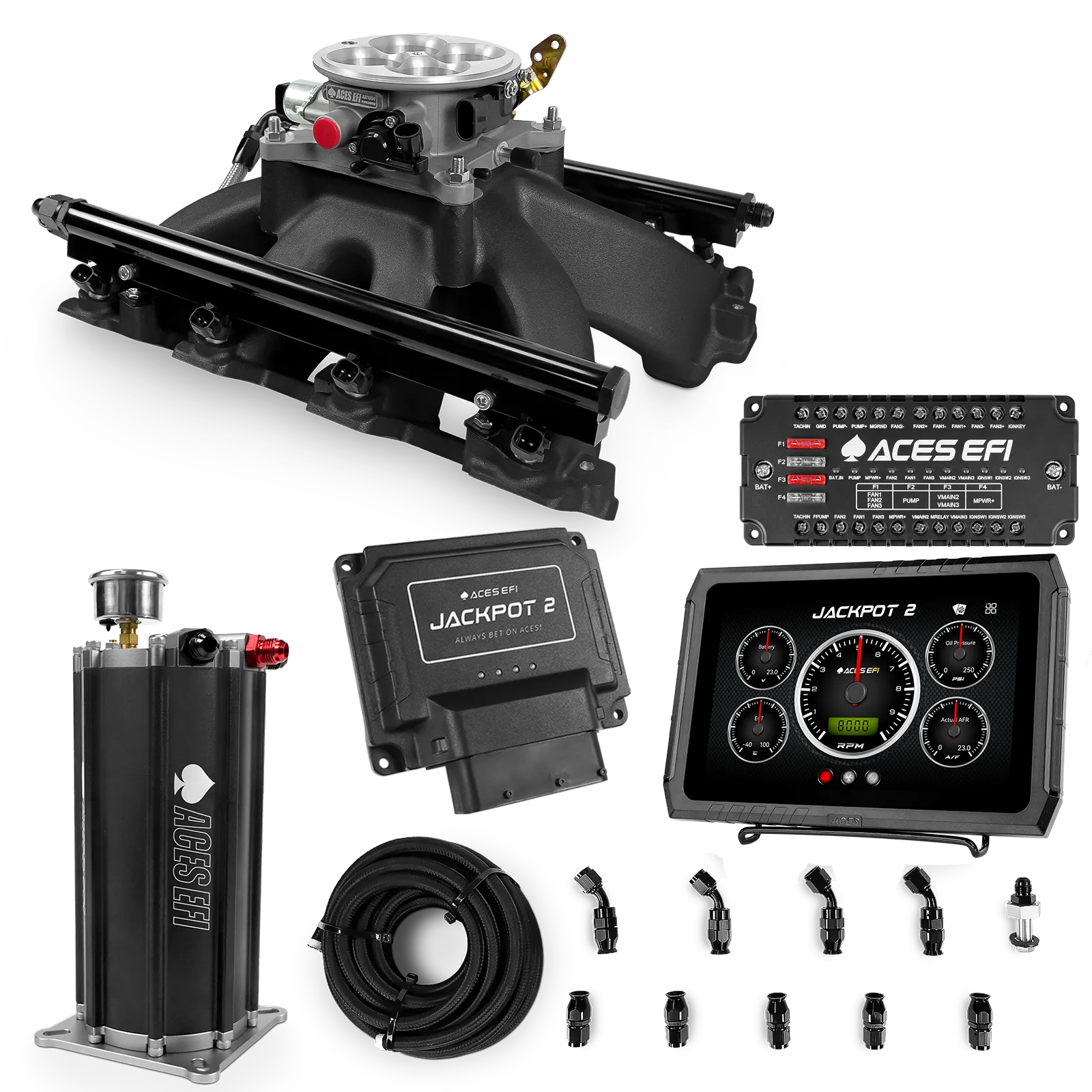 Jackpot 2 LS EFI System - Master Kit with Command Center 2 Surge Tank