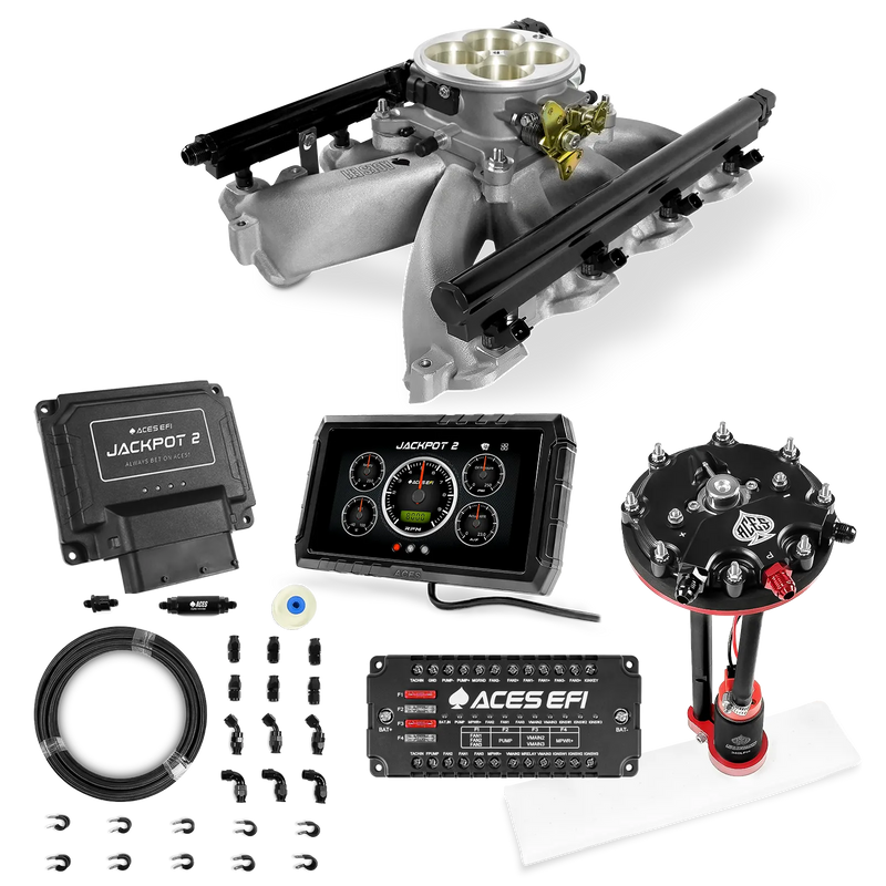 Jackpot 2 LS EFI System - Master Kit with Tank Conversion Pump Module with Internal Regulator + 20' PTFE Hose Kit