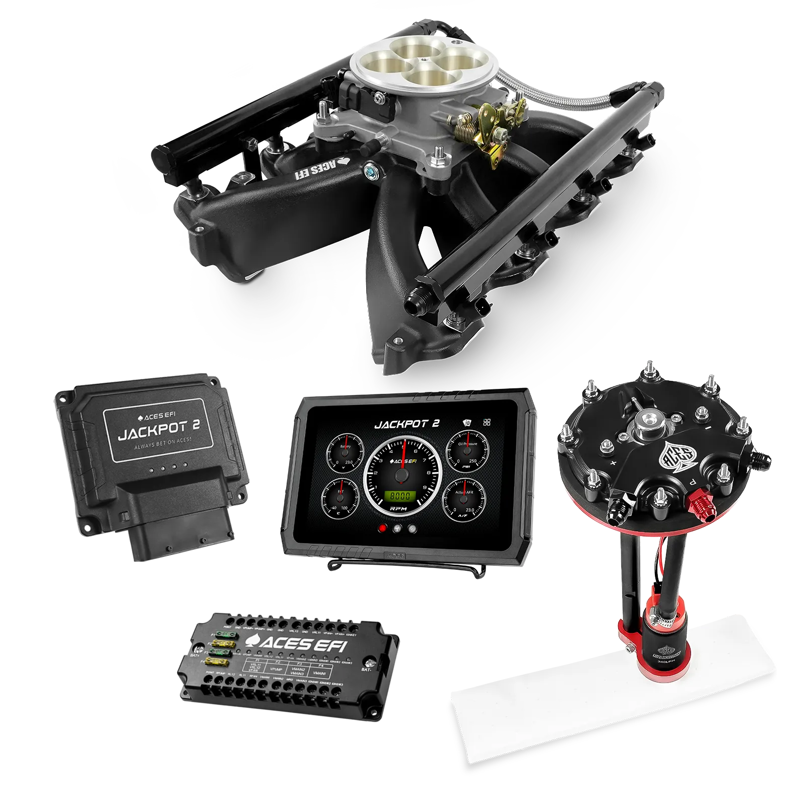 Jackpot 2 LS EFI System - Master Kit with Tank Conversion Pump Module with Internal Regulator