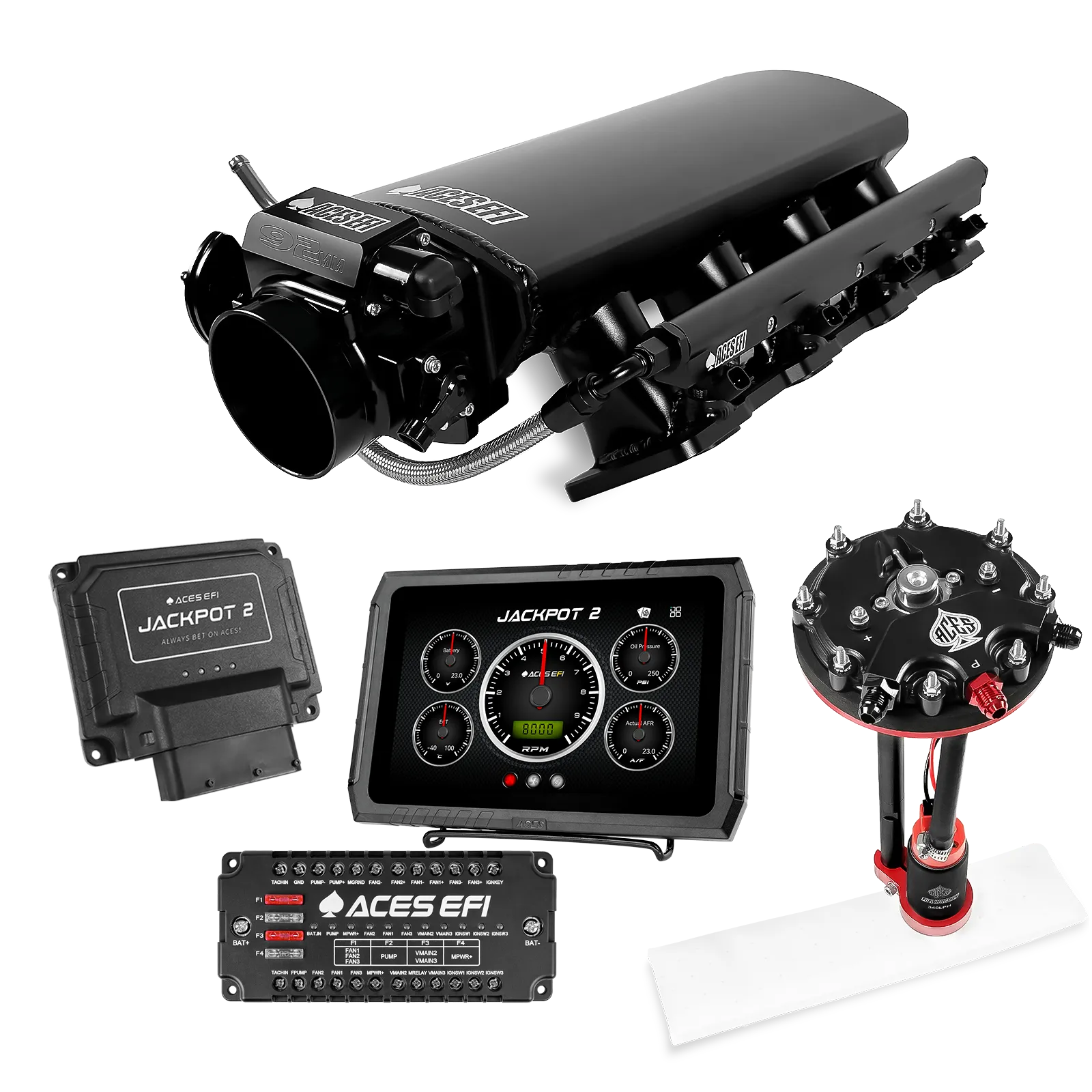 Sistema EFI Jackpot 2 LS - Kit completo con módulo de bomba de conversión de tanque y regulador interno