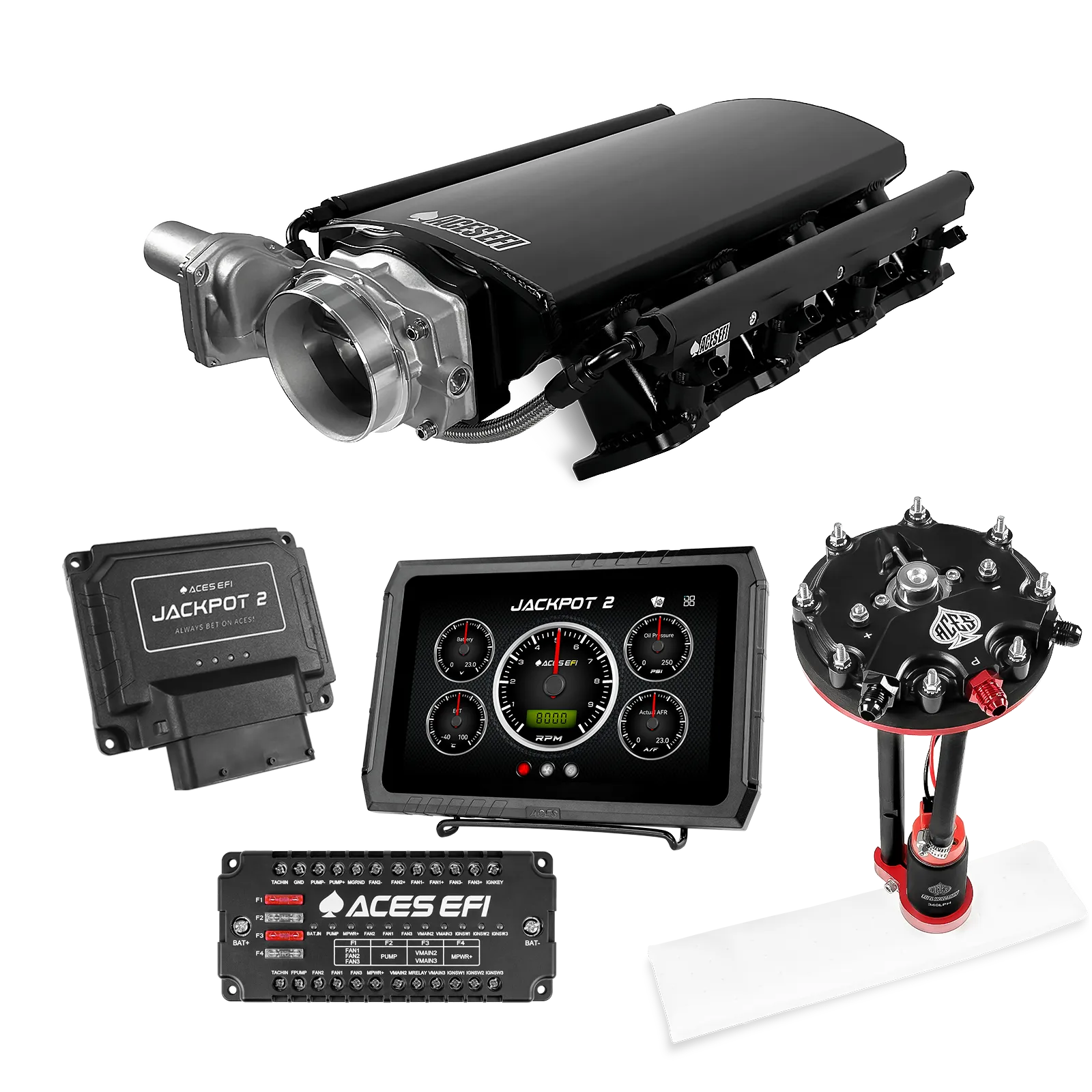 Jackpot 2 LS EFI System - Master Kit with Tank Conversion Pump Module with Internal Regulator