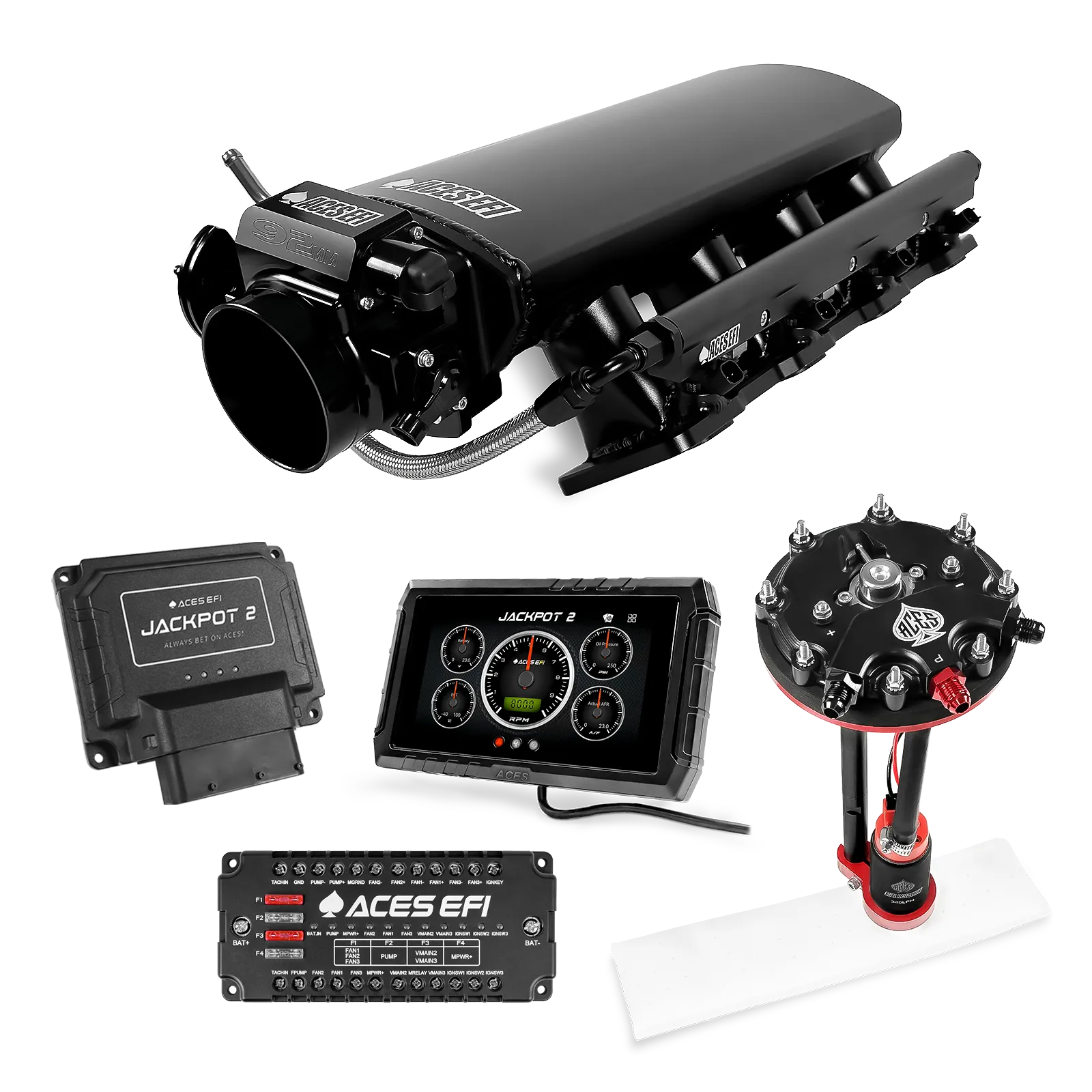 Sistema EFI Jackpot 2 LS - Kit completo con módulo de bomba de conversión de tanque y regulador interno