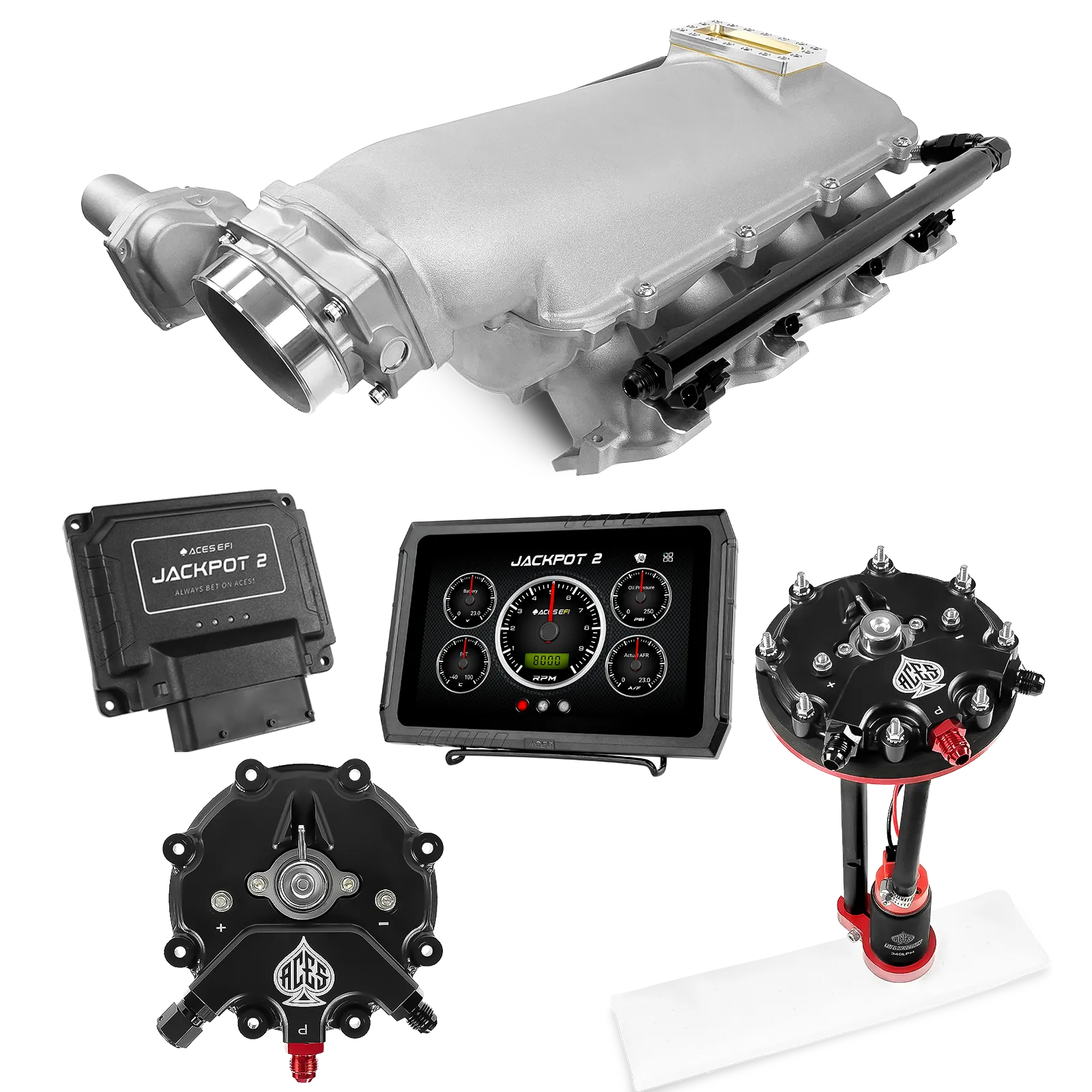 Sistema EFI Jackpot 2 LS - Kit completo con módulo de bomba de conversión de tanque y regulador interno