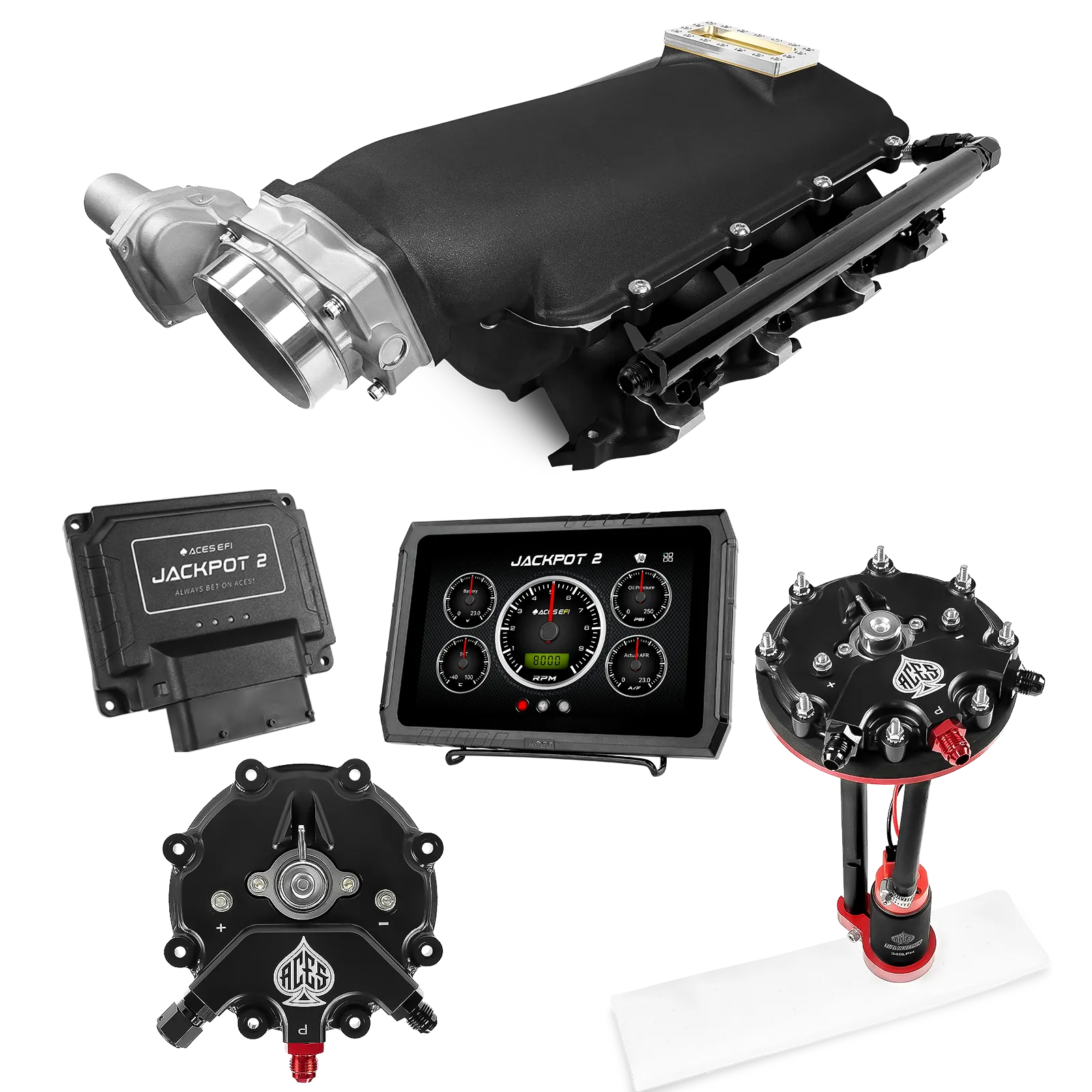 Sistema EFI Jackpot 2 LS - Kit completo con módulo de bomba de conversión de tanque y regulador interno