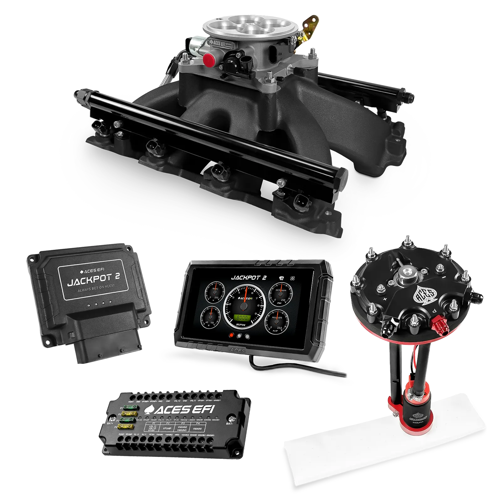 Jackpot 2 LS EFI System - Master Kit with Tank Conversion Pump Module with Internal Regulator