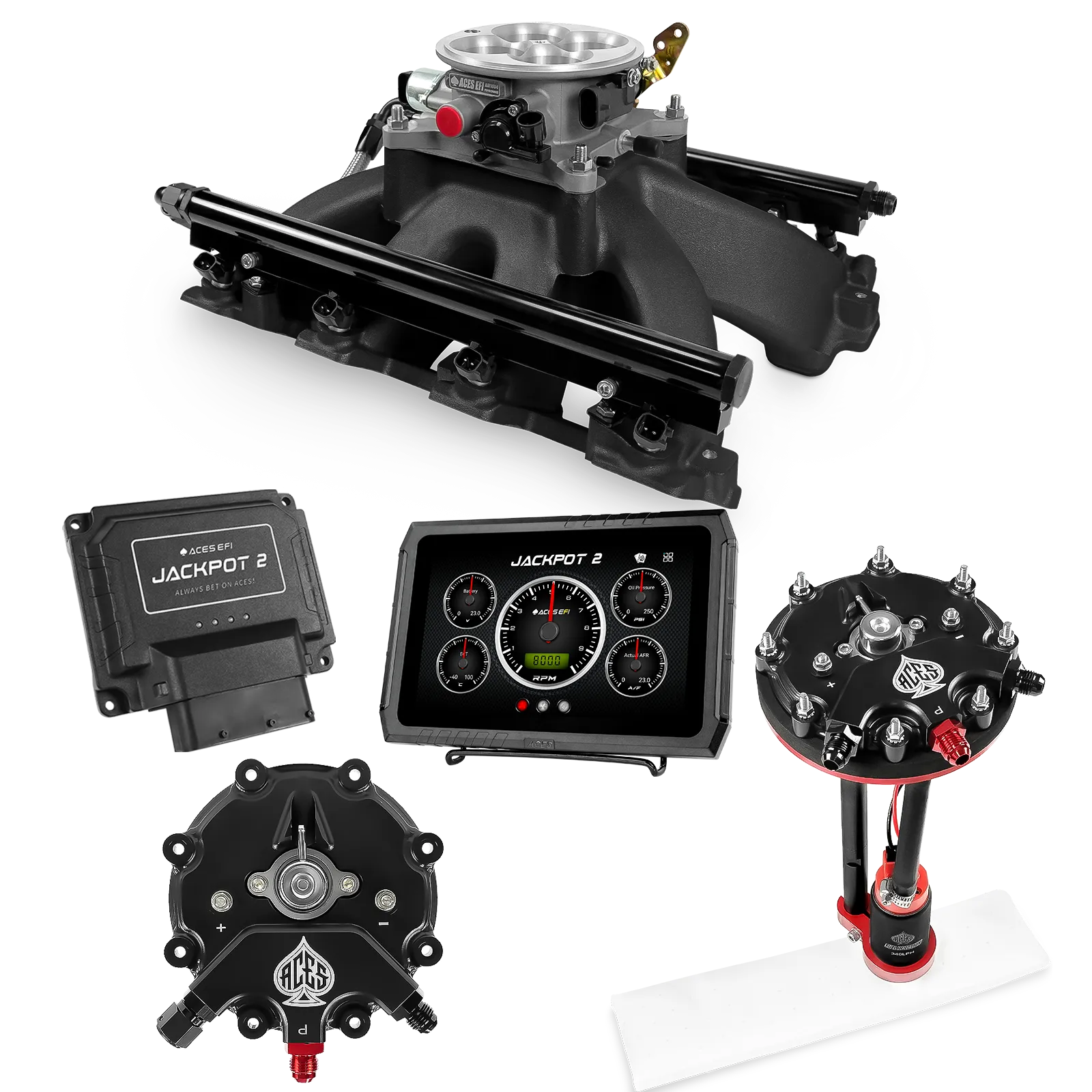 Sistema EFI Jackpot 2 LS - Kit completo con módulo de bomba de conversión de tanque y regulador interno