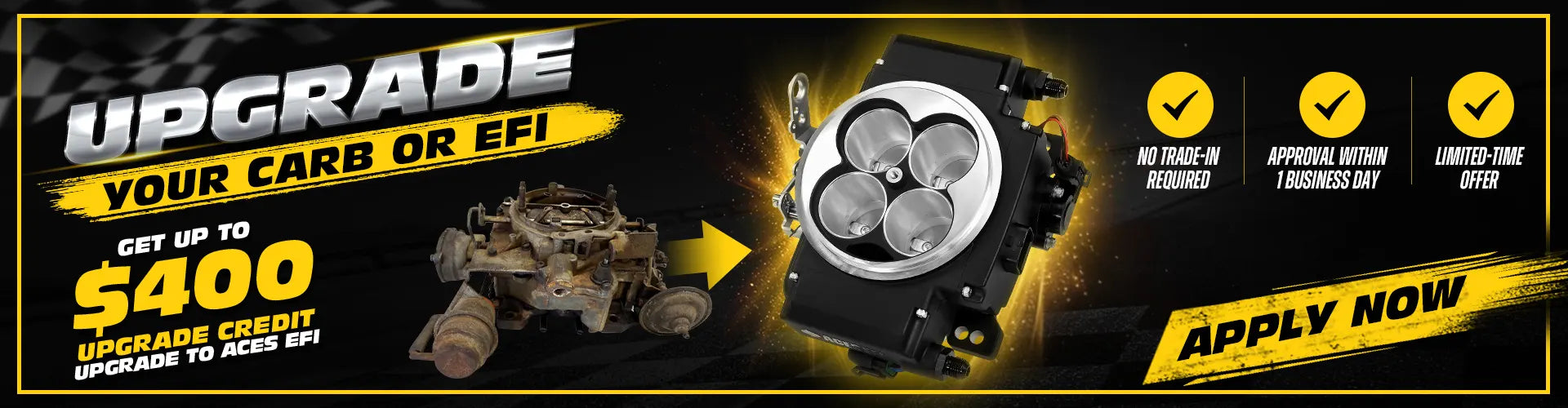 Aces EFI Upgrade Program promotional banner