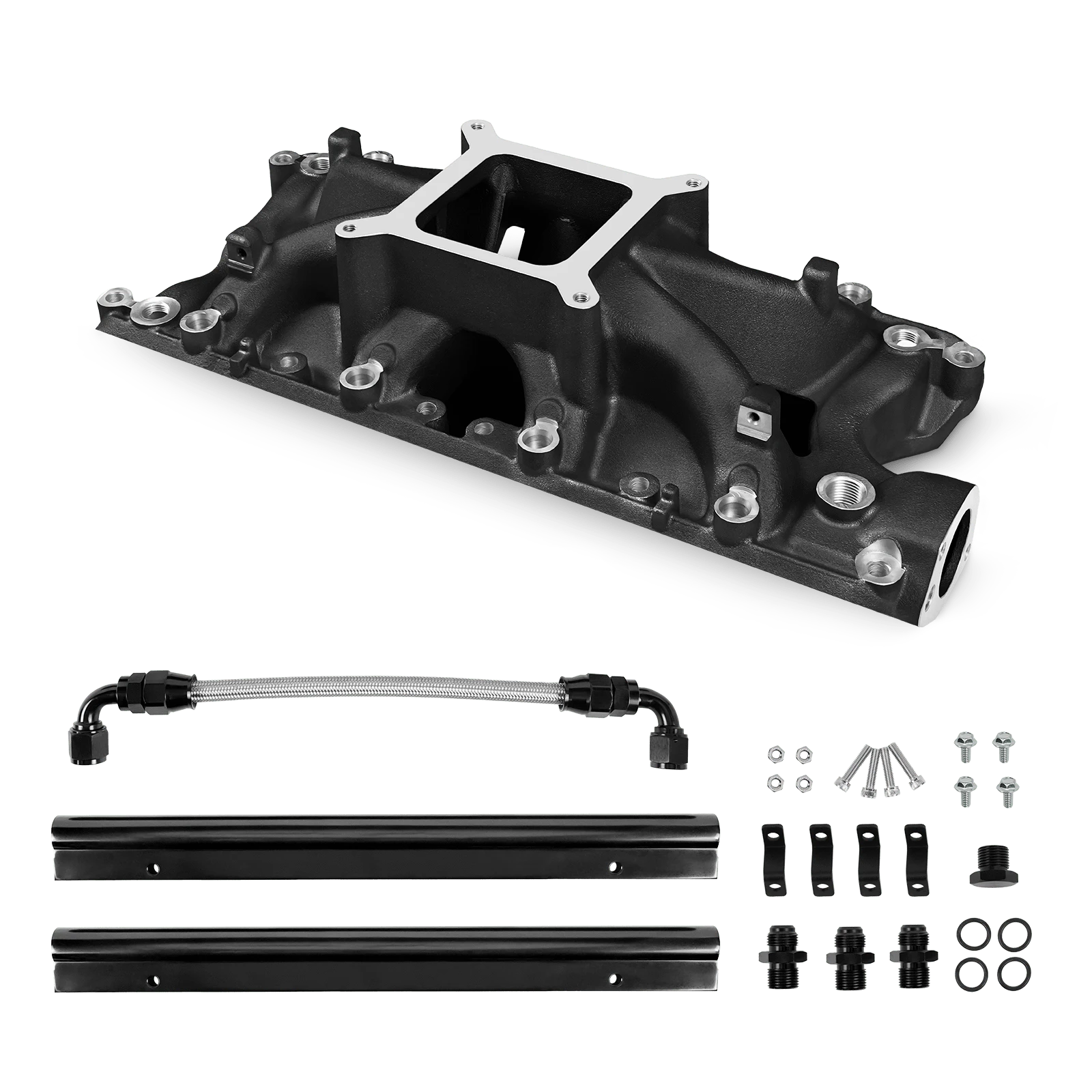 Aces Fuel Injection, Inc. Black SBF 289/302 Mid-Rise Cast Intake Manifold