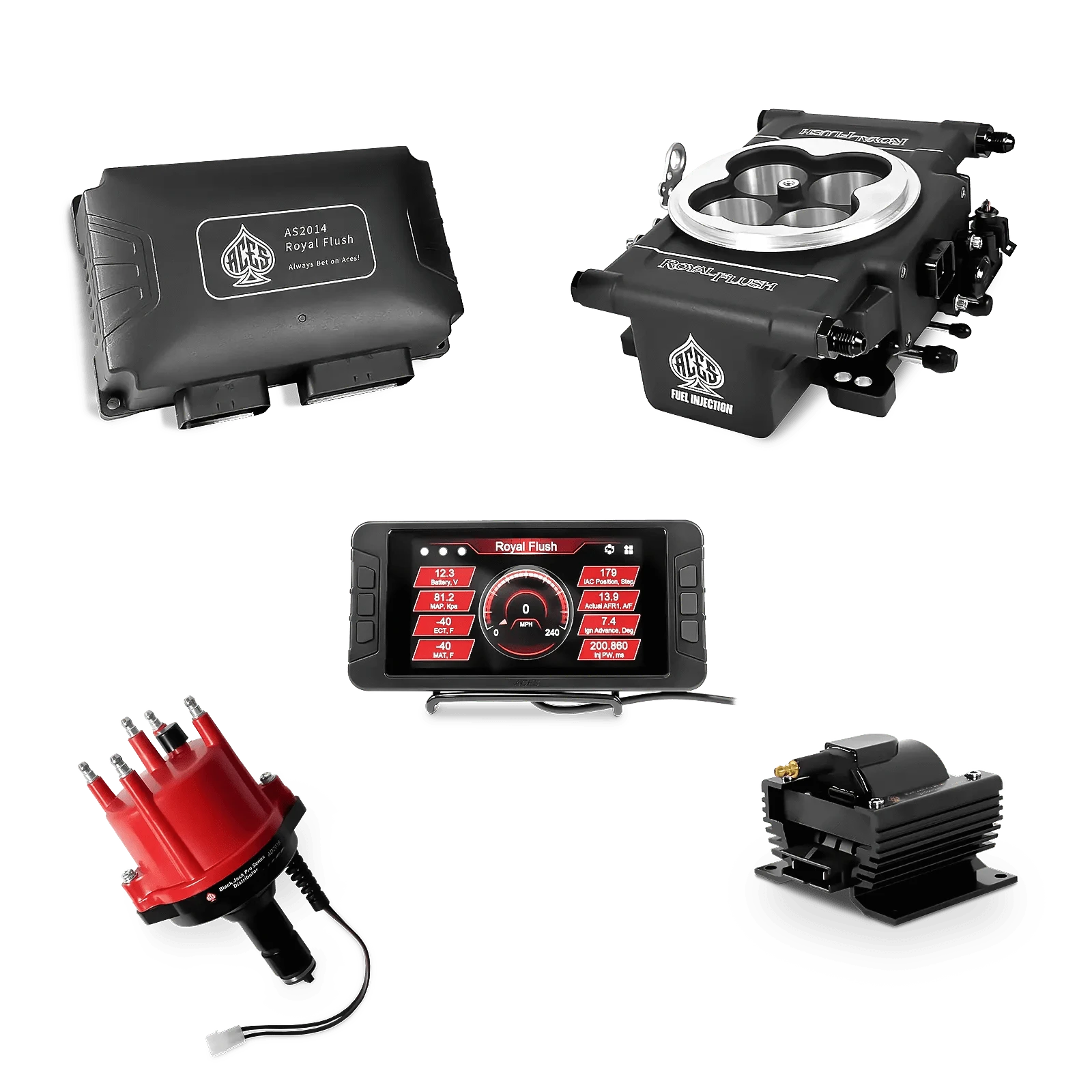 Aces Fuel Injection Black / VW Type 1 Royal Flush EFI/CDI - Top End Kit