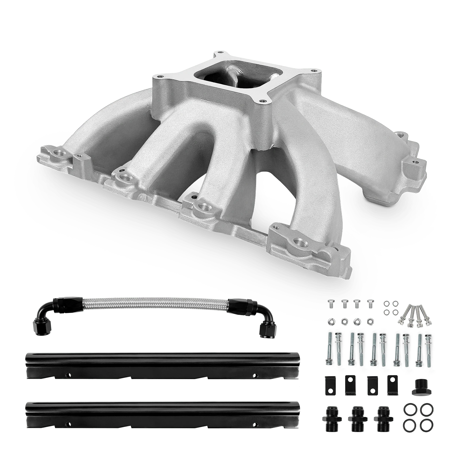 Aces Fuel Injection, Inc. Cathedral / Original Finish High-Rise, Single Plane, Cast, 4150 Style LS Intake Manifold