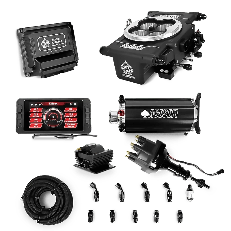 Aces Fuel Injection Command Center 2 Surge Tank / 289/302 SBF Killshot 4-bbl EFI Master Kits (Black)